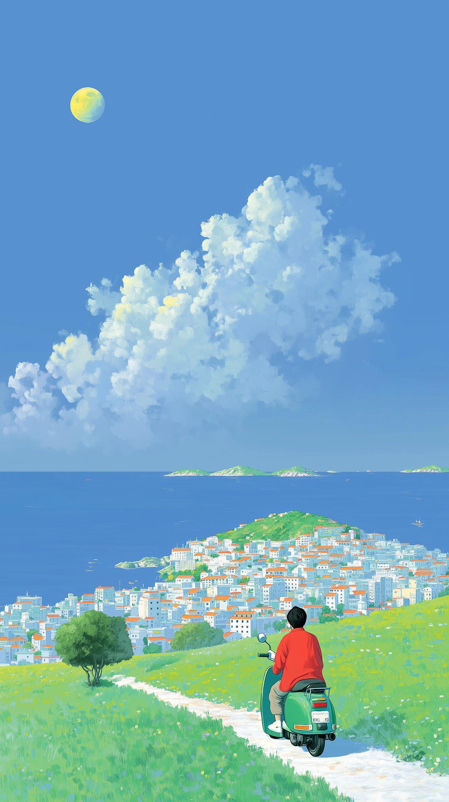 累了就停下来，看云卷云舒，看华灯初上。世界很大，但此刻的欢喜，只来源于眼前的一方