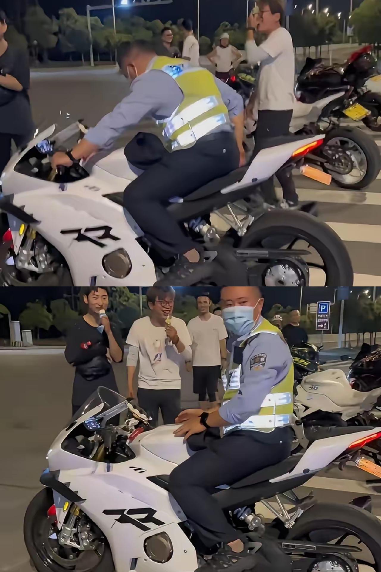 交警都夸的神车来了！张雪500RR骑行姿态又帅又稳，低趴战斗感拉满，上路回头率直