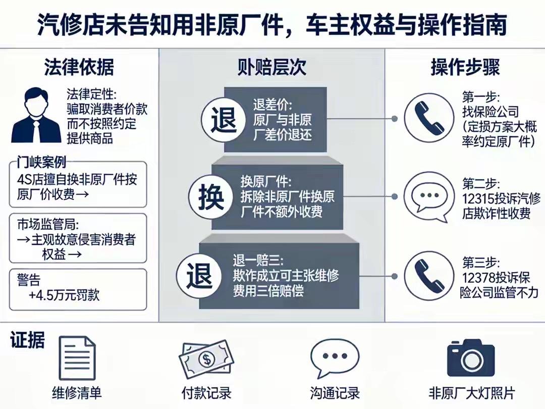 杭州徐女士：奥迪维修暗藏猫腻！未告知换非原厂大灯，收费16200元，车主能退一赔