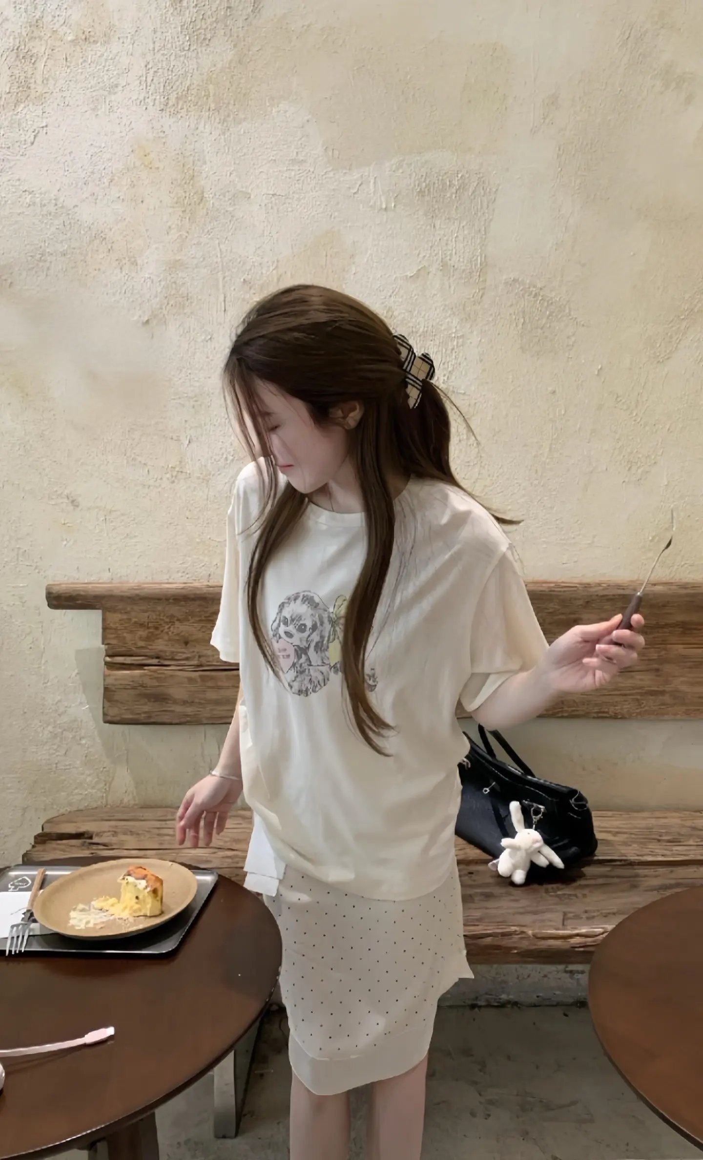 韩系穿搭 ins穿搭 简约穿搭 韩版ins风短袖t恤女 夏天慵懒风t恤