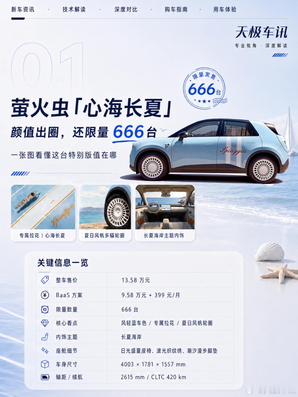 firefly 萤火虫「心海长夏」特别版来了，🏄🏻♀️把“海边度假感”从车外