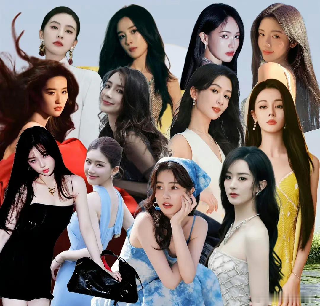 网友做的新版女顶流图：白鹿 赵露思 虞书欣 杨紫 迪丽热巴 赵丽颖 唐嫣 鞠婧祎