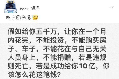 你会怎么花这笔钱 ​​​