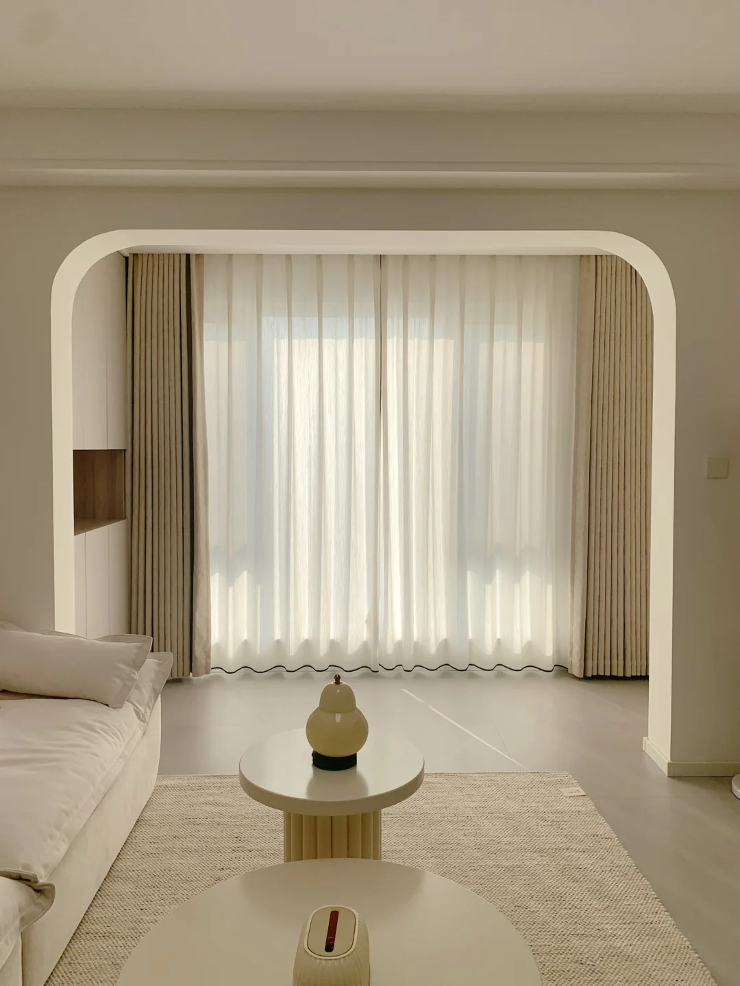 长在我审美上的奶茶色窗帘，真的太温柔了！