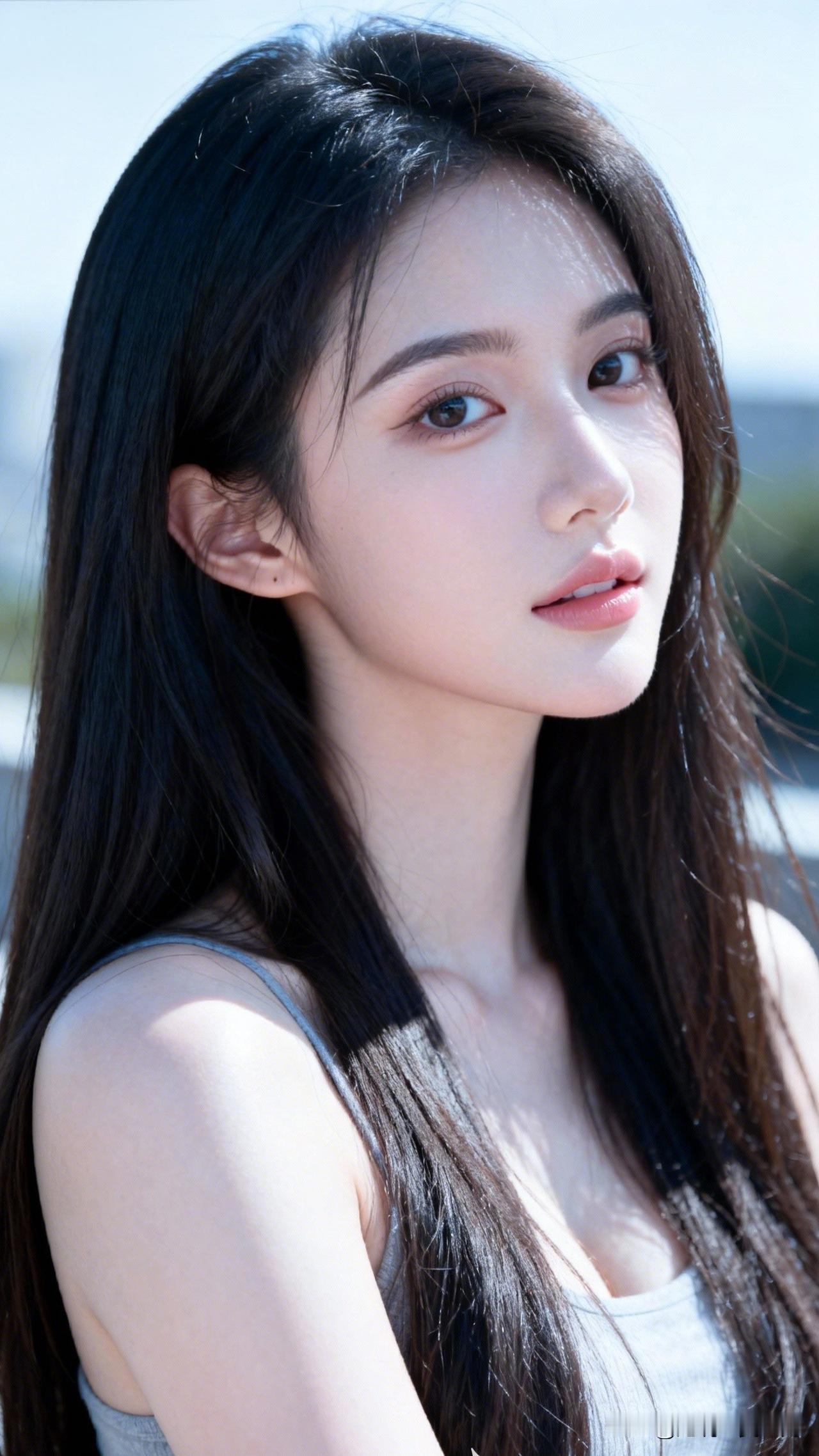 青丝如瀑，倾国倾城。美女究竟能有多美 阳光下的温柔少女，清新自然，美不胜收！🌞