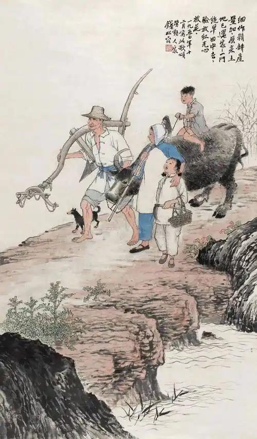 上联：搬犁耕地忙春种
下联：[玫瑰]

网络图片/诚谢侵删