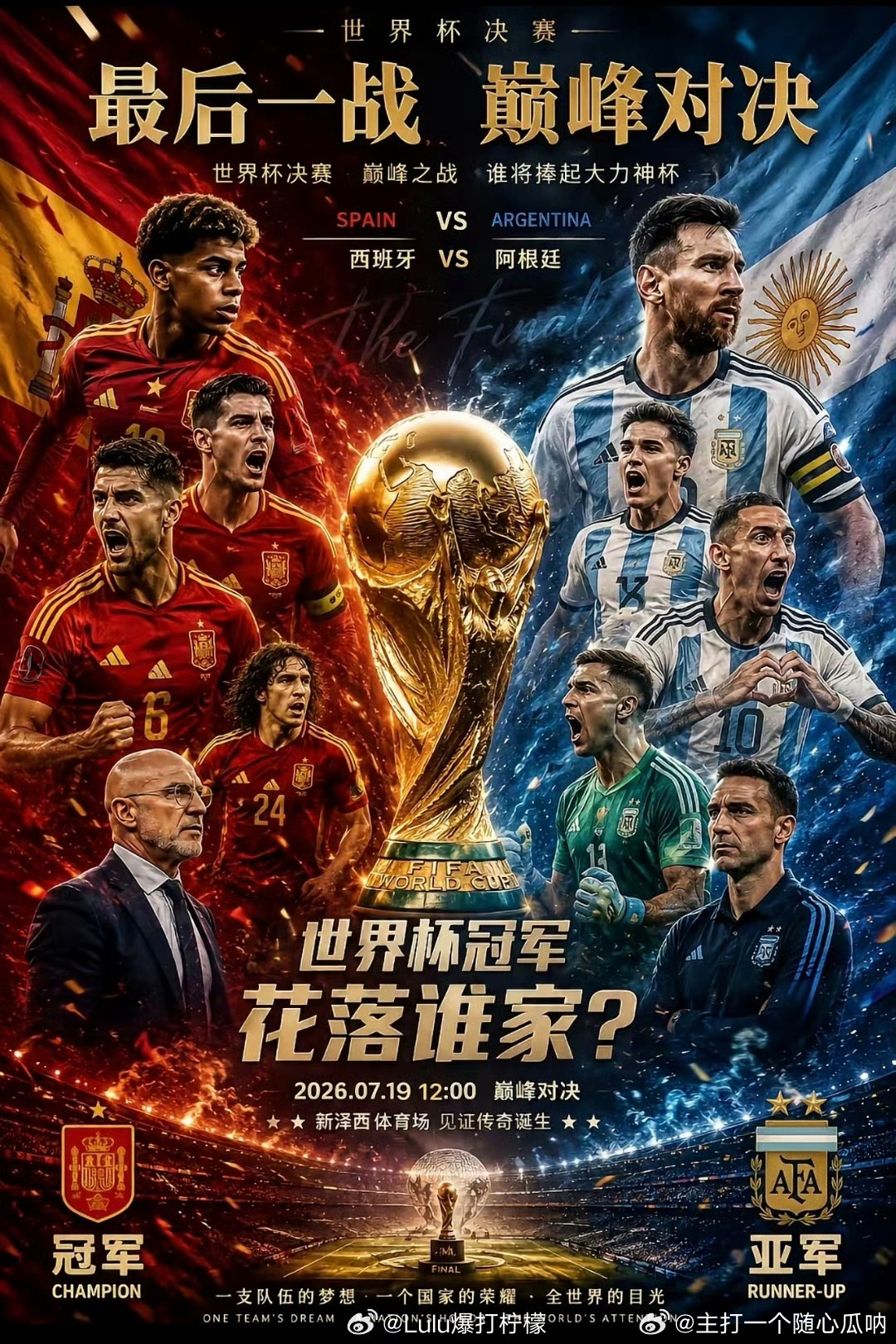 今晚你会熬夜看世界杯决赛吗凌晨3点，西班牙vs阿根廷，看球吗？该不会有公司明天放