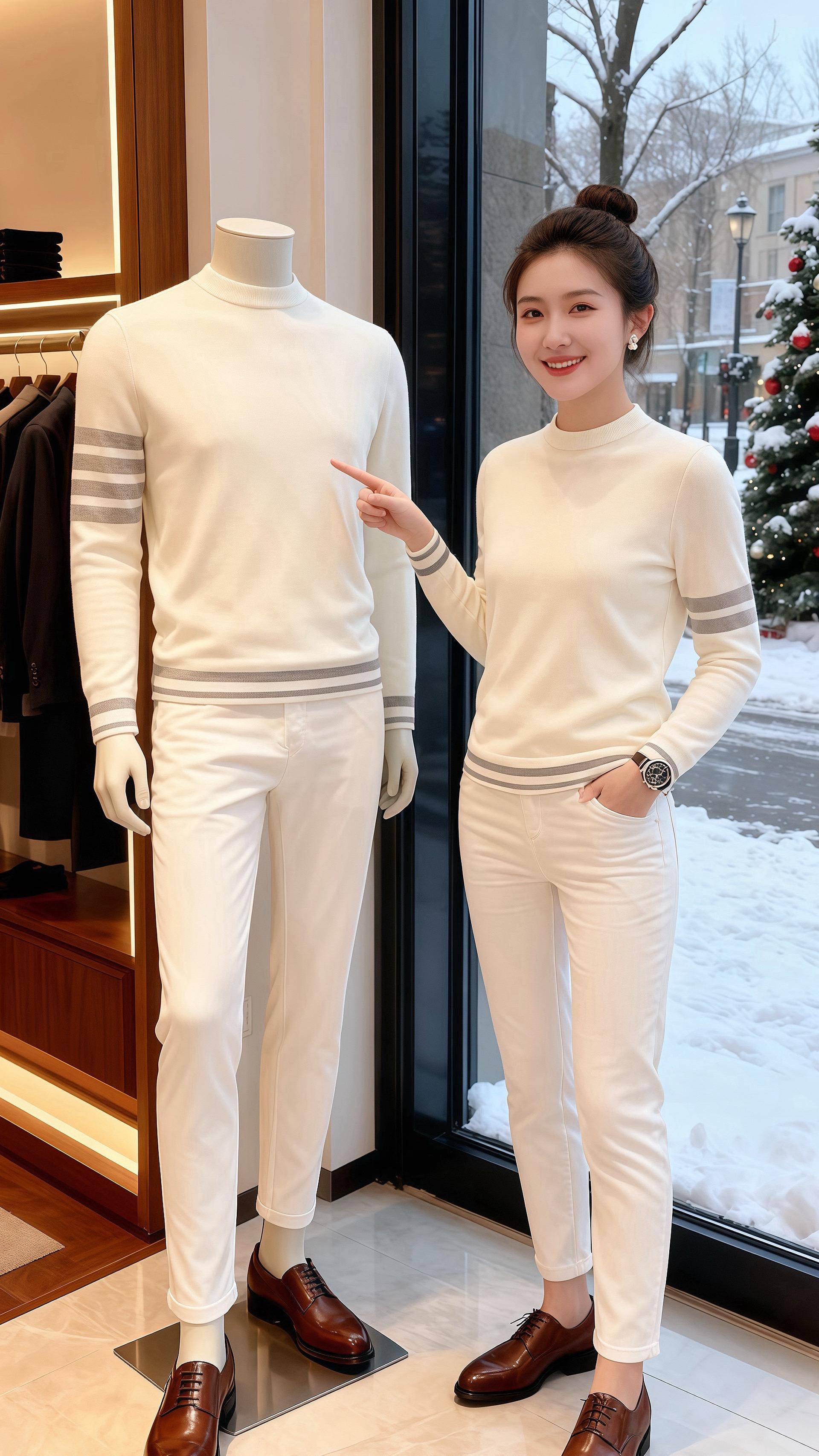 许妍捧着热拿铁站在甜品柜前时，皓明刚推开门。落雪裹着他的大衣角，视线却...