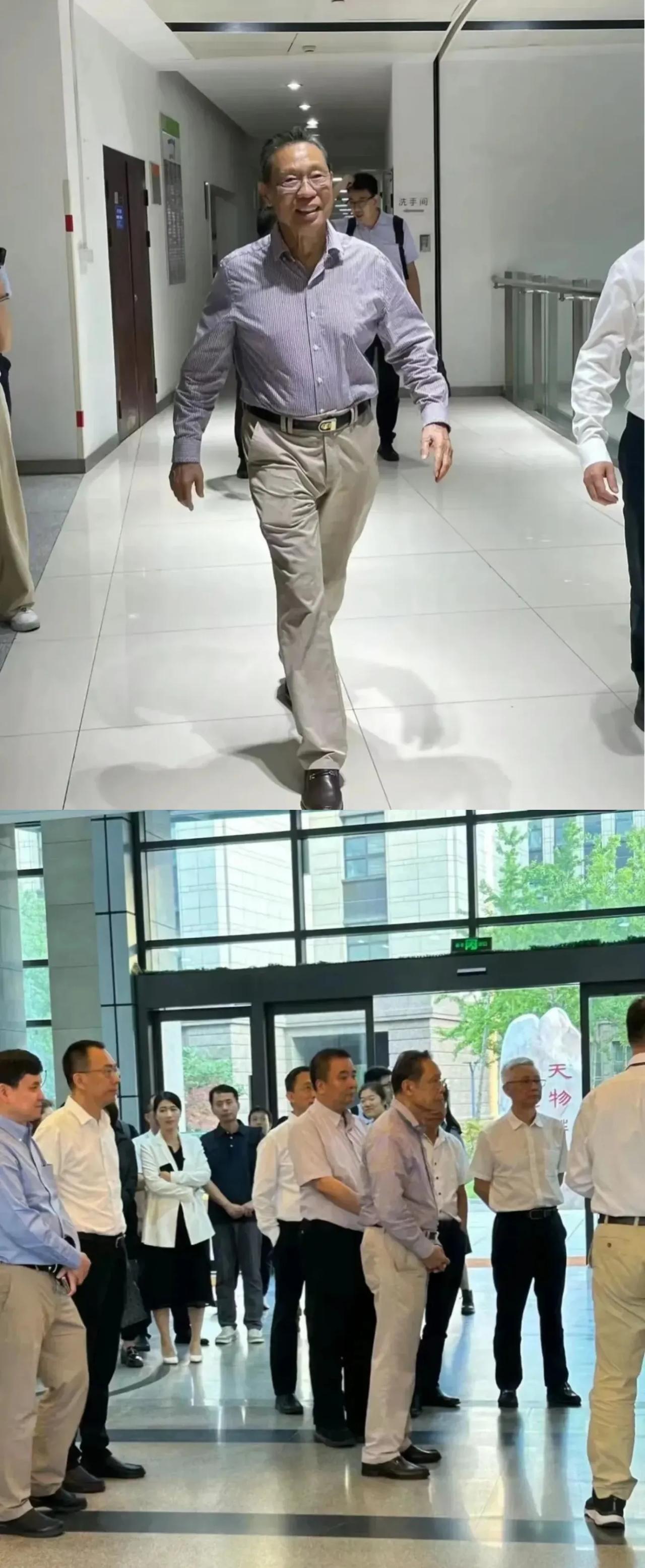 网友偶遇钟南山，
87岁的老爷子步伐矫健，走路带风！
热爱健身的他越活越年轻了！