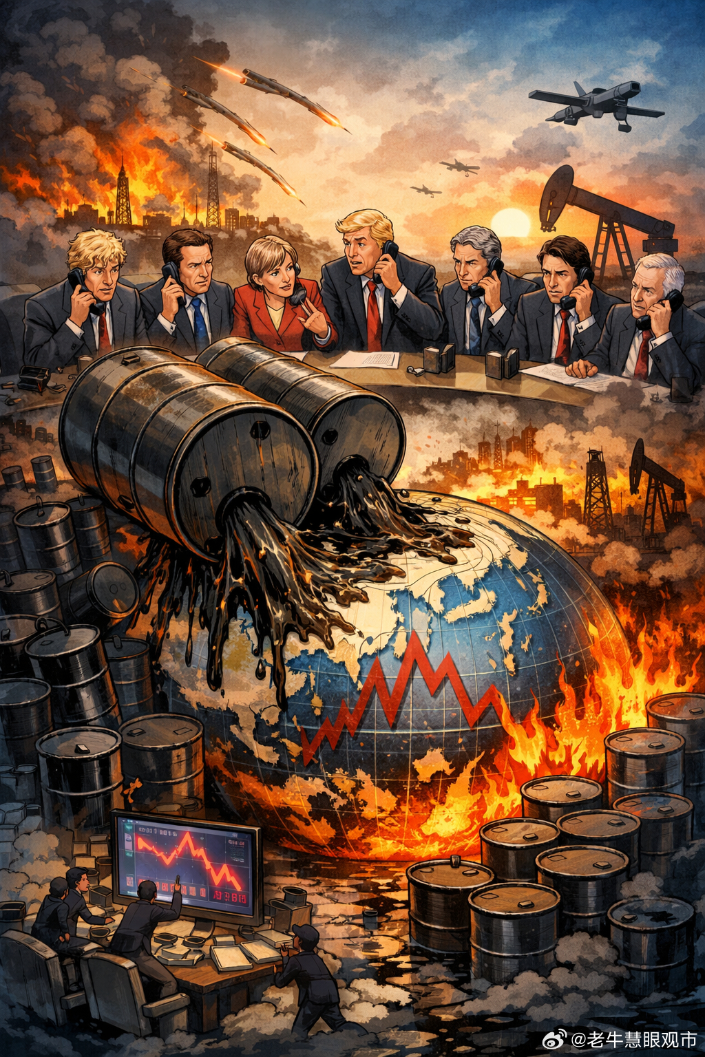 今夜20点30分，G7紧急出手：3亿桶战略石油储备压向市场，能不能按住失控油价？
