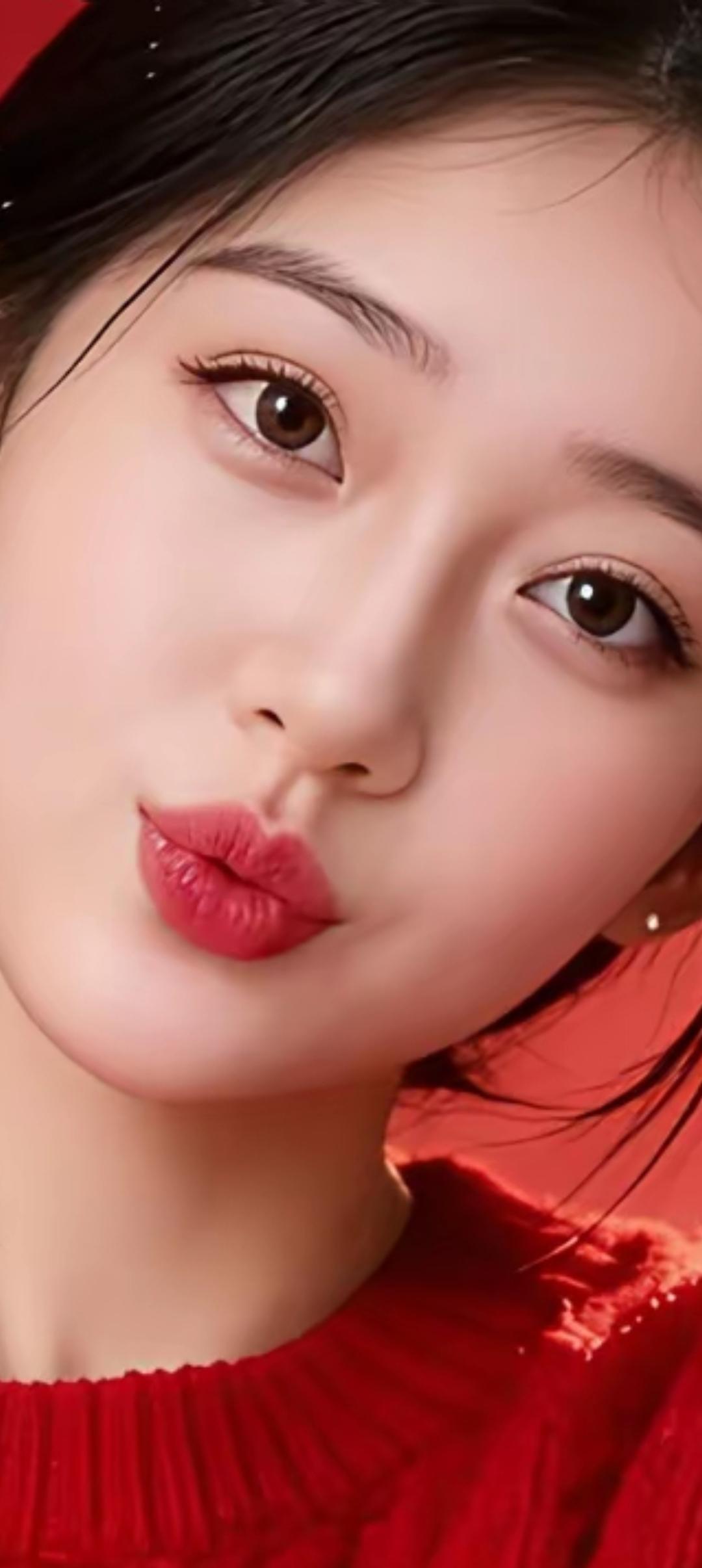 红衣少女，温柔似水，惊艳了时光。