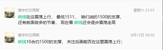 欧线上周的暴涨拉升在10合约主力跟涨， 其实其他合约 无论近月远月 都已经上去了