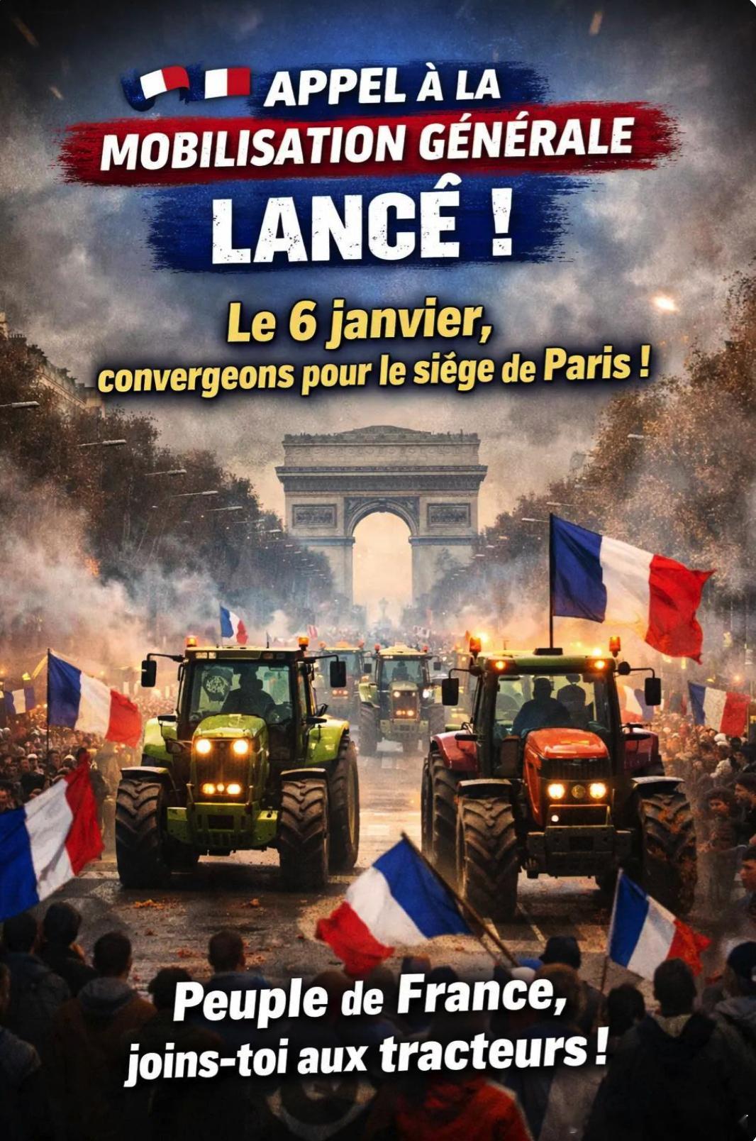 法国农民又开始动员了，准备明天剑指巴黎逼宫去！这海报做的还挺燃，有法国大革命的味