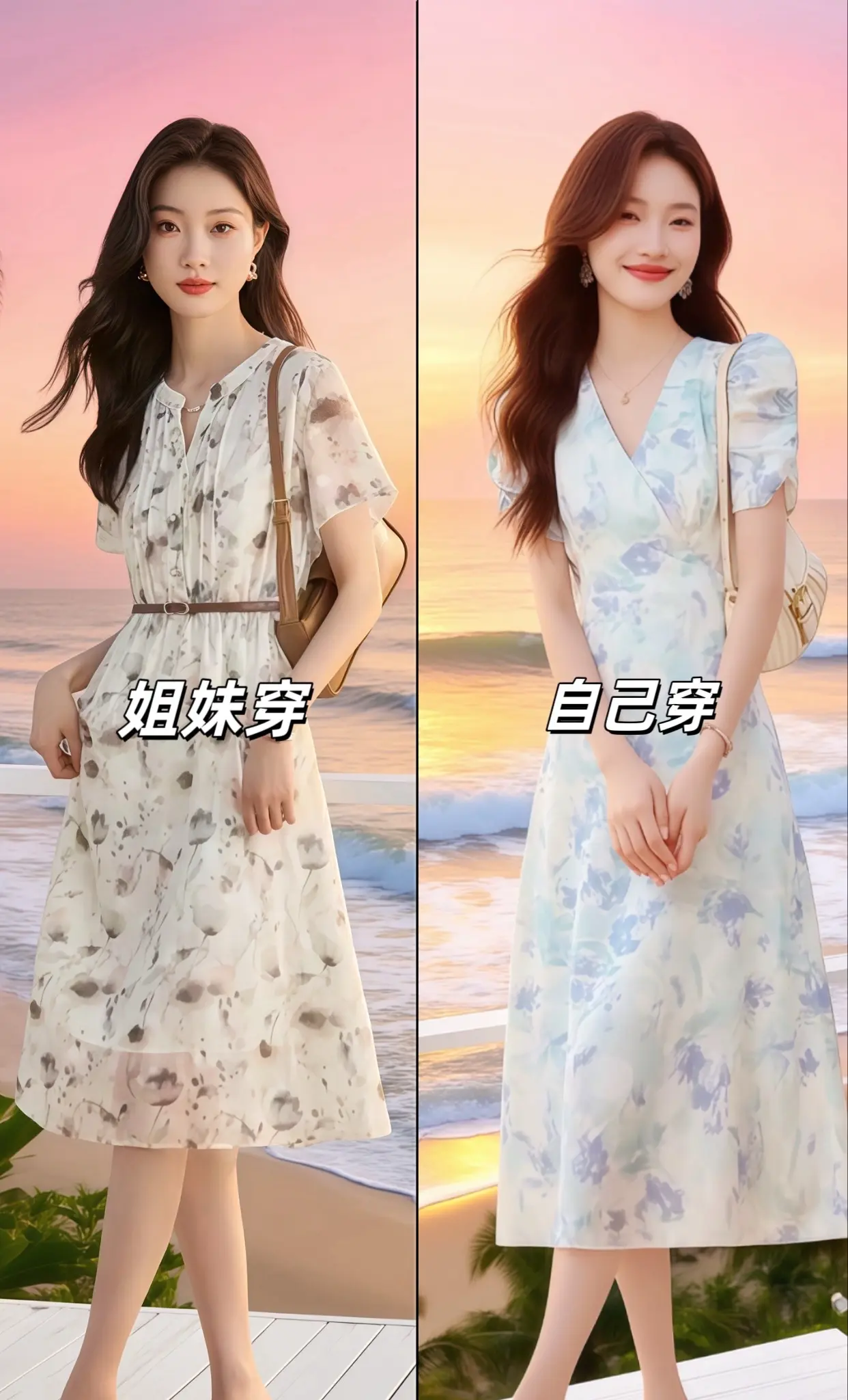 姐妹们这是谁家的仙女裙啊！美到我心坎里了。姐妹们，这条法式碎花连衣裙也...