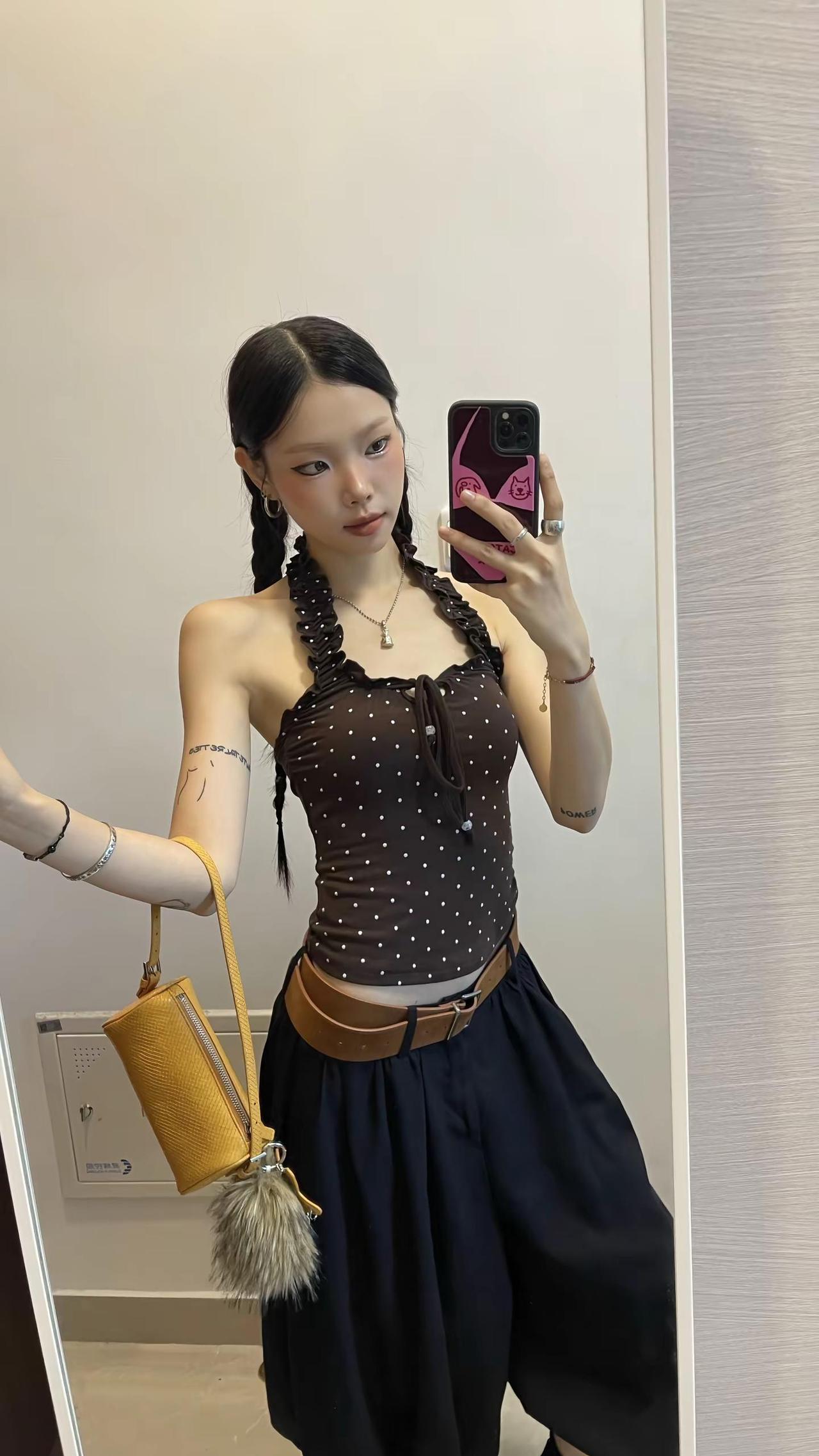遮斜方肌的挂脖背心只有0件和无数件！✌️我的夏日ootd 波点控