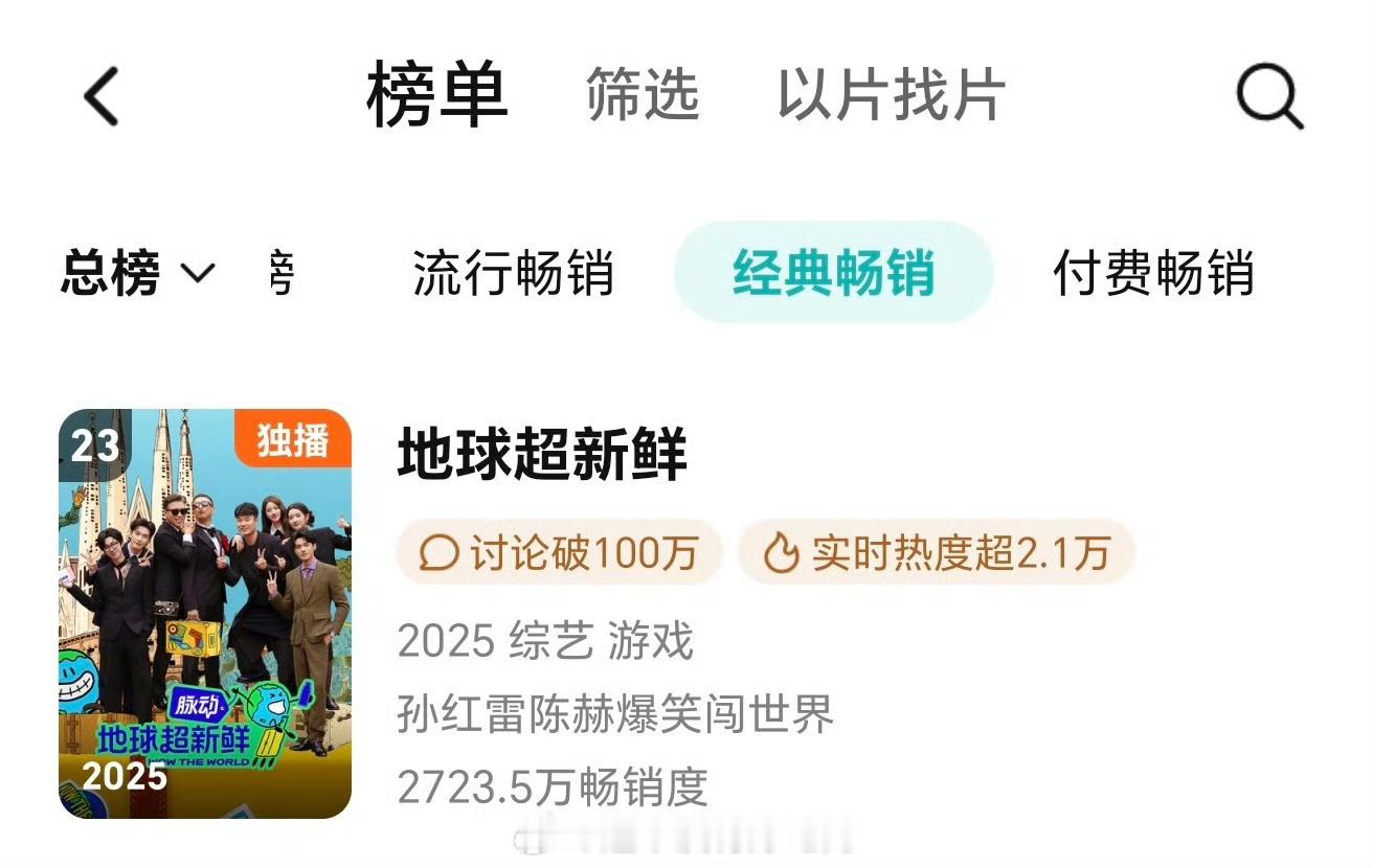 地球超新鲜又上升了2位🐮来到了年榜23👏🏻 ​​​