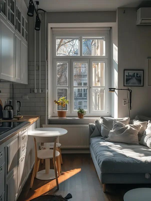 现在租房真的是状况百出。有个年轻女子租到“肠粉户型”小公寓，空间狭小布局差，住得