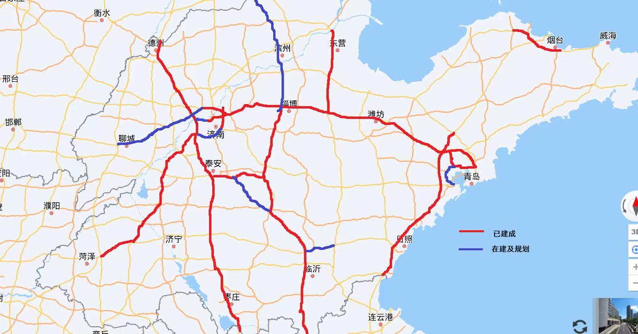 山东的高速公路太强了，八车道的高速通车里程超过了1600公里

1,G20 青银