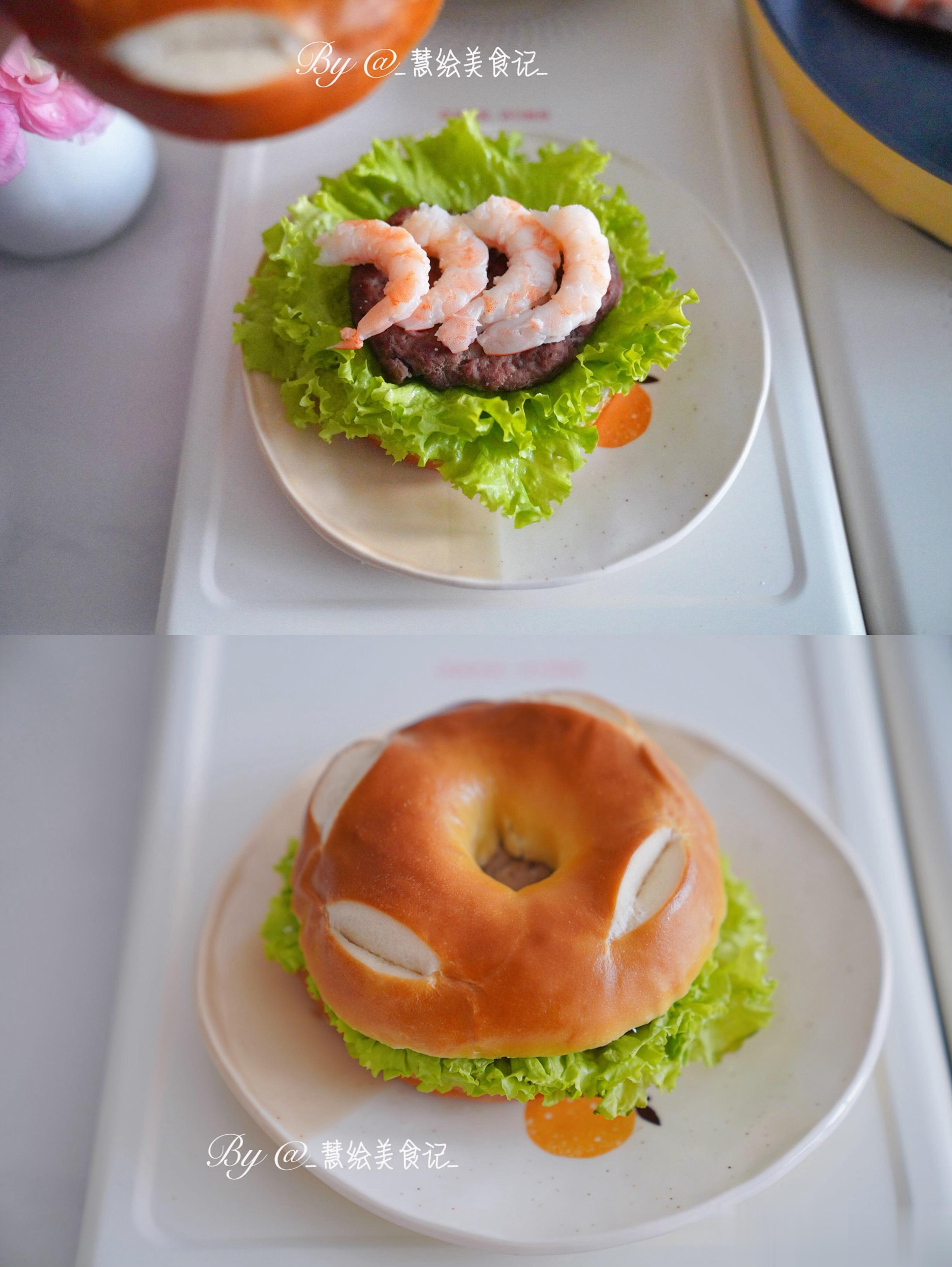 新周好呀[鲜花]周一的简单早餐~碱水贝果三明治、蛋黄酥、银耳百合绿豆羹 ​​​