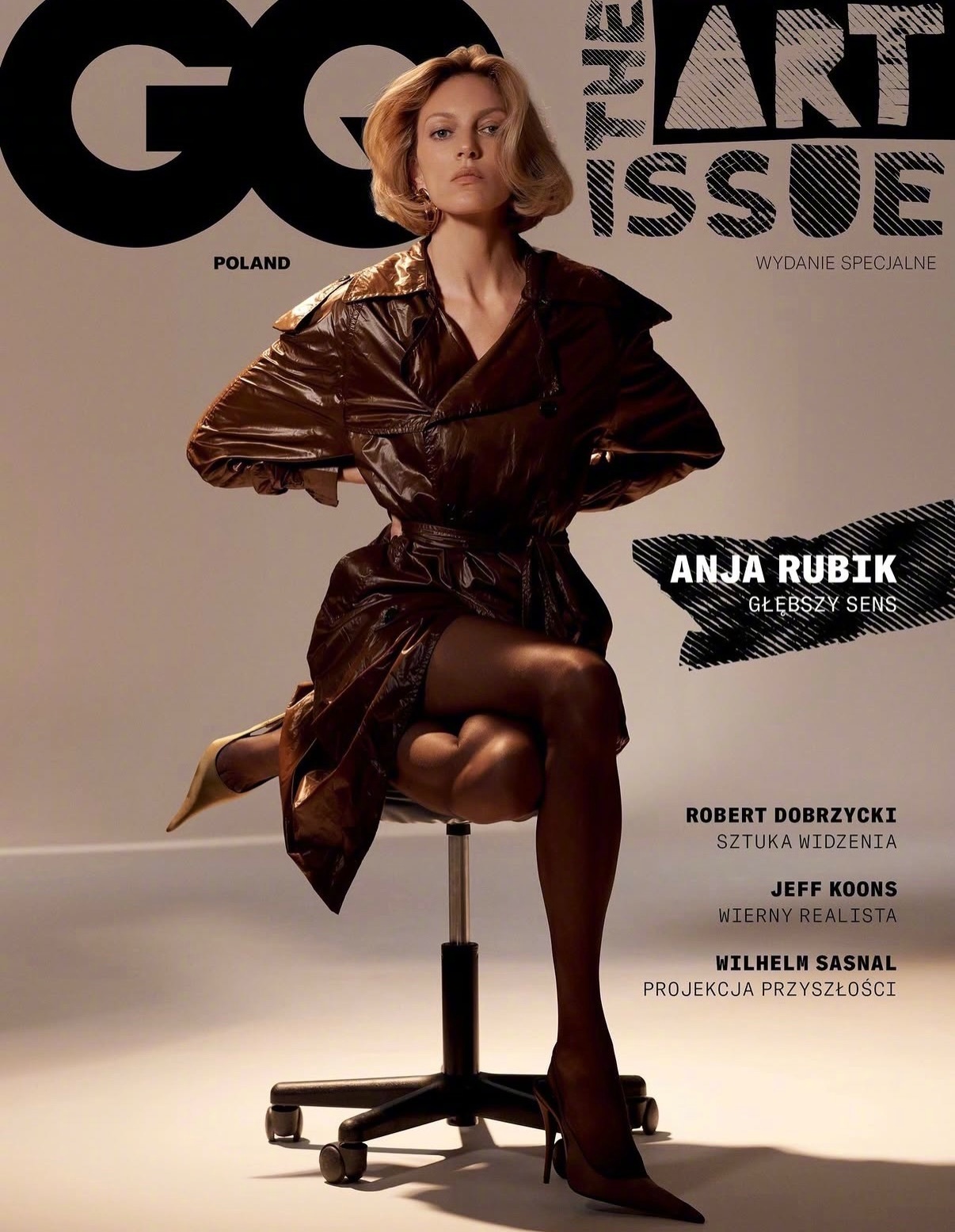 Anja Rubik “安公子” GQ Poland 波兰版新封面，穿着Sain