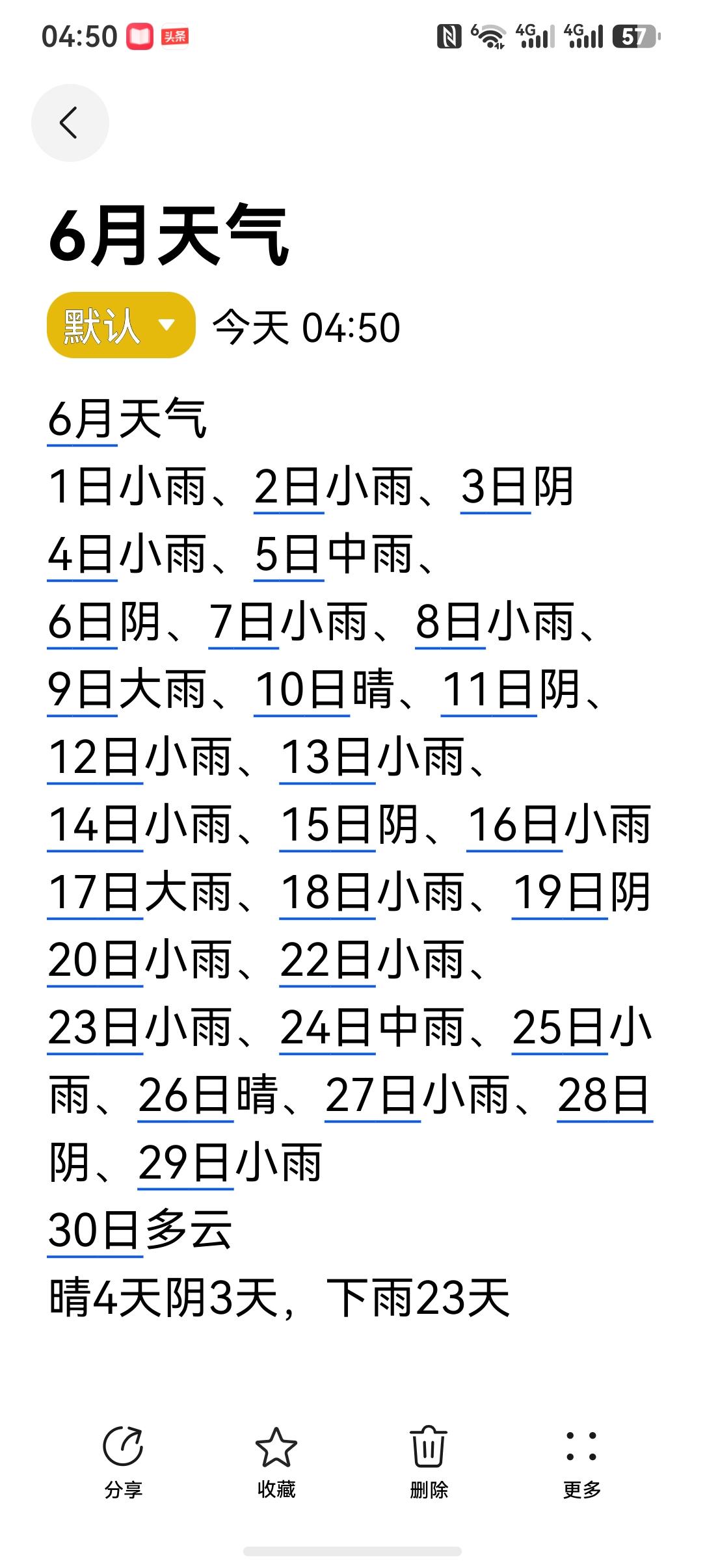 坐标吉林市， 2026年6月30日凌晨04:50，突然发现今年的6月份吉林市有这