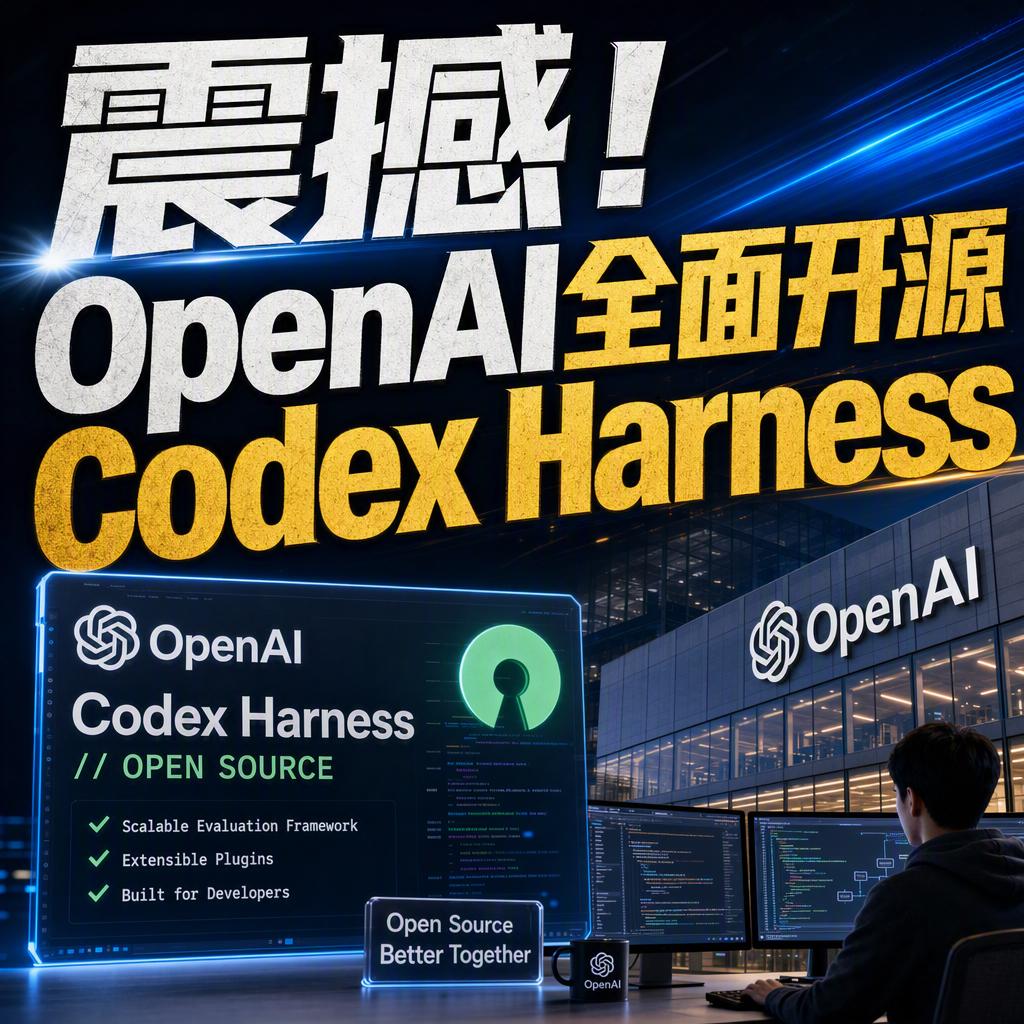 突发！OpenAI把驱动Codex的底层核心框架Harness直接开源了，而且用