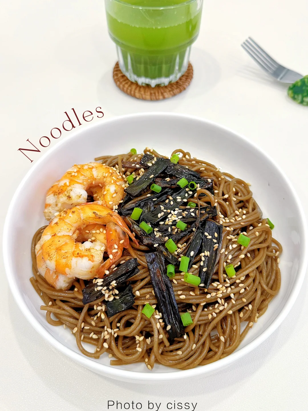 低卡葱油虾仁拌面🍜随便做的好好吃‼️