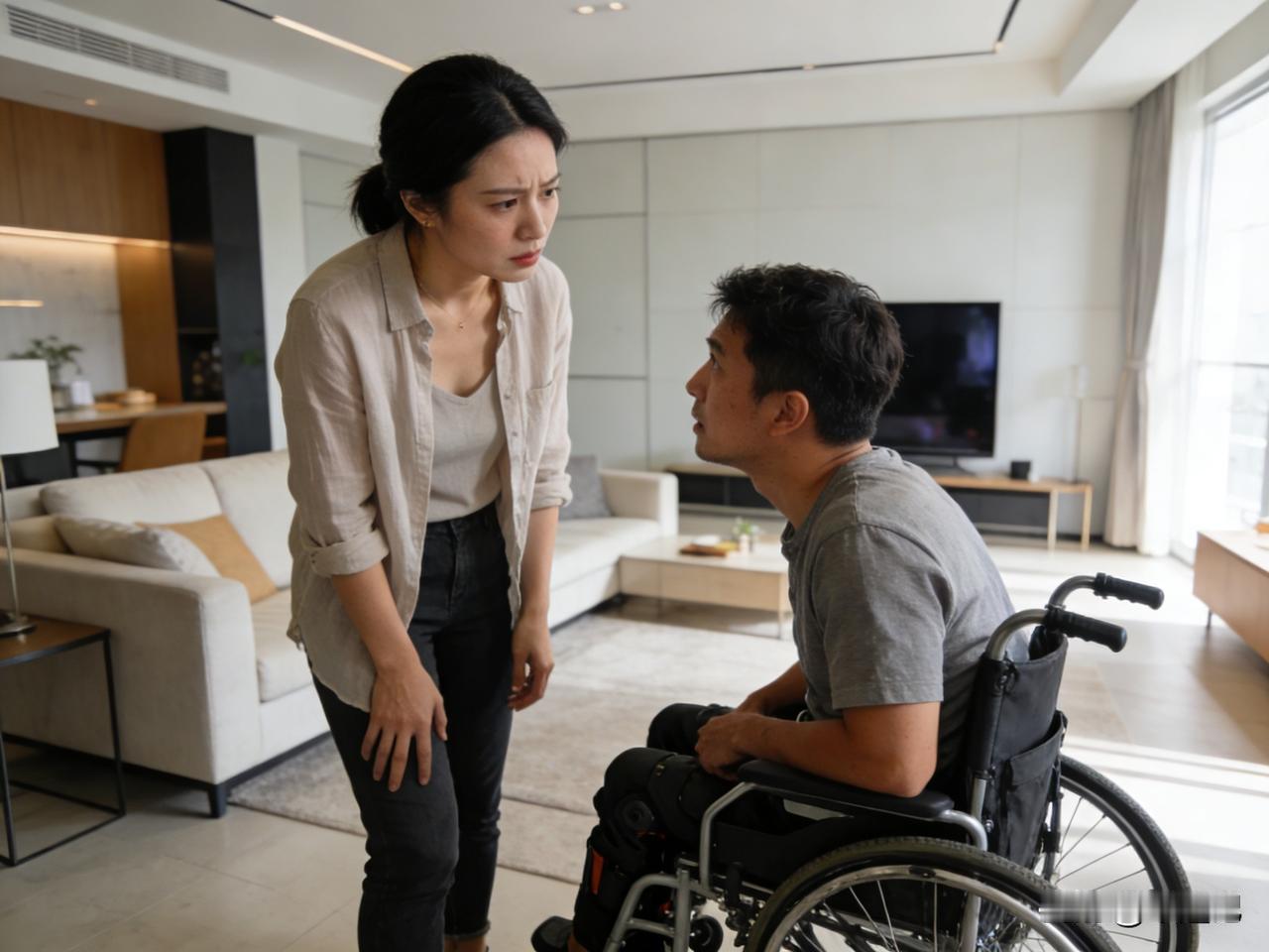 [微风][彩虹]男子意外瘫痪无法自理，妻子婚内出轨怀他人孩子要离婚，患难夫妻难相