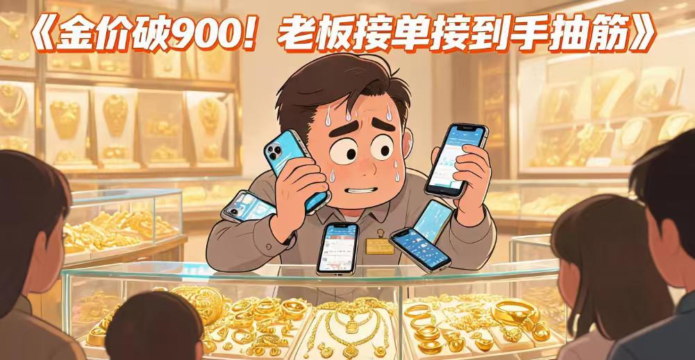 金价跌破900元，金店老板5个手机都忙不过来：这届年轻人疯狂抄底
一天之内，金价