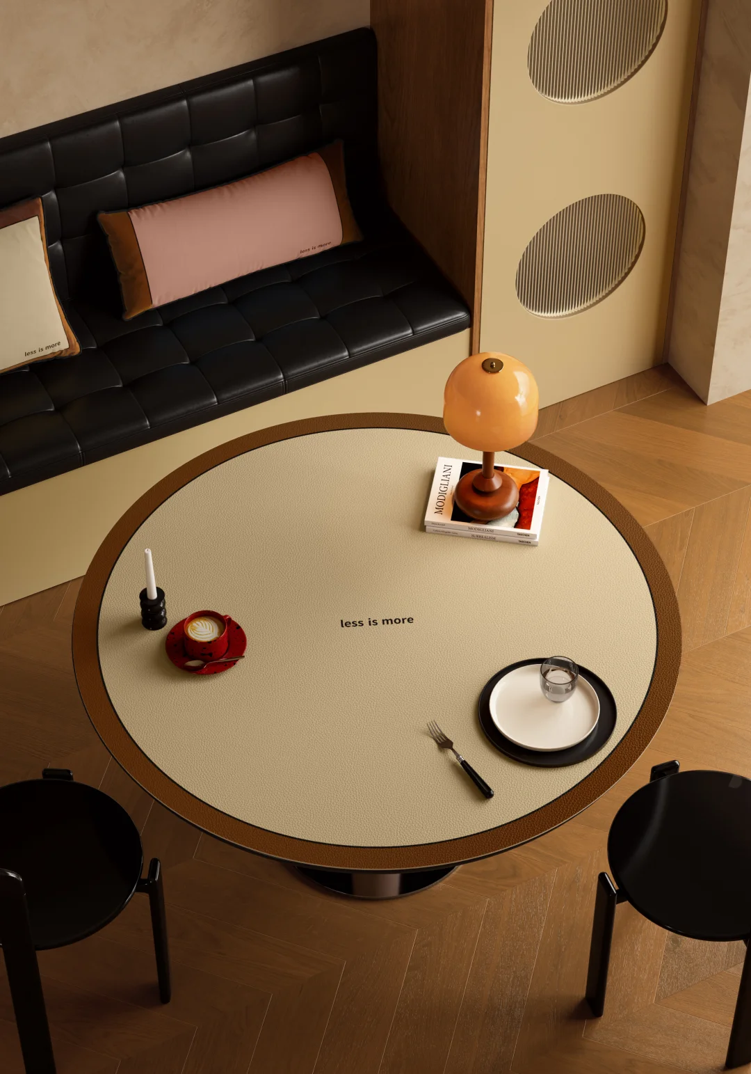 🤍🤎Less is more！中古极简桌垫太有品