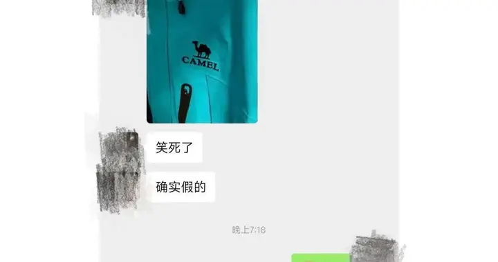 女子花100多元买了件“骆驼”冲锋衣，收到货一看，logo竟是一头咧着嘴笑的驴……有人质疑这是擦边，