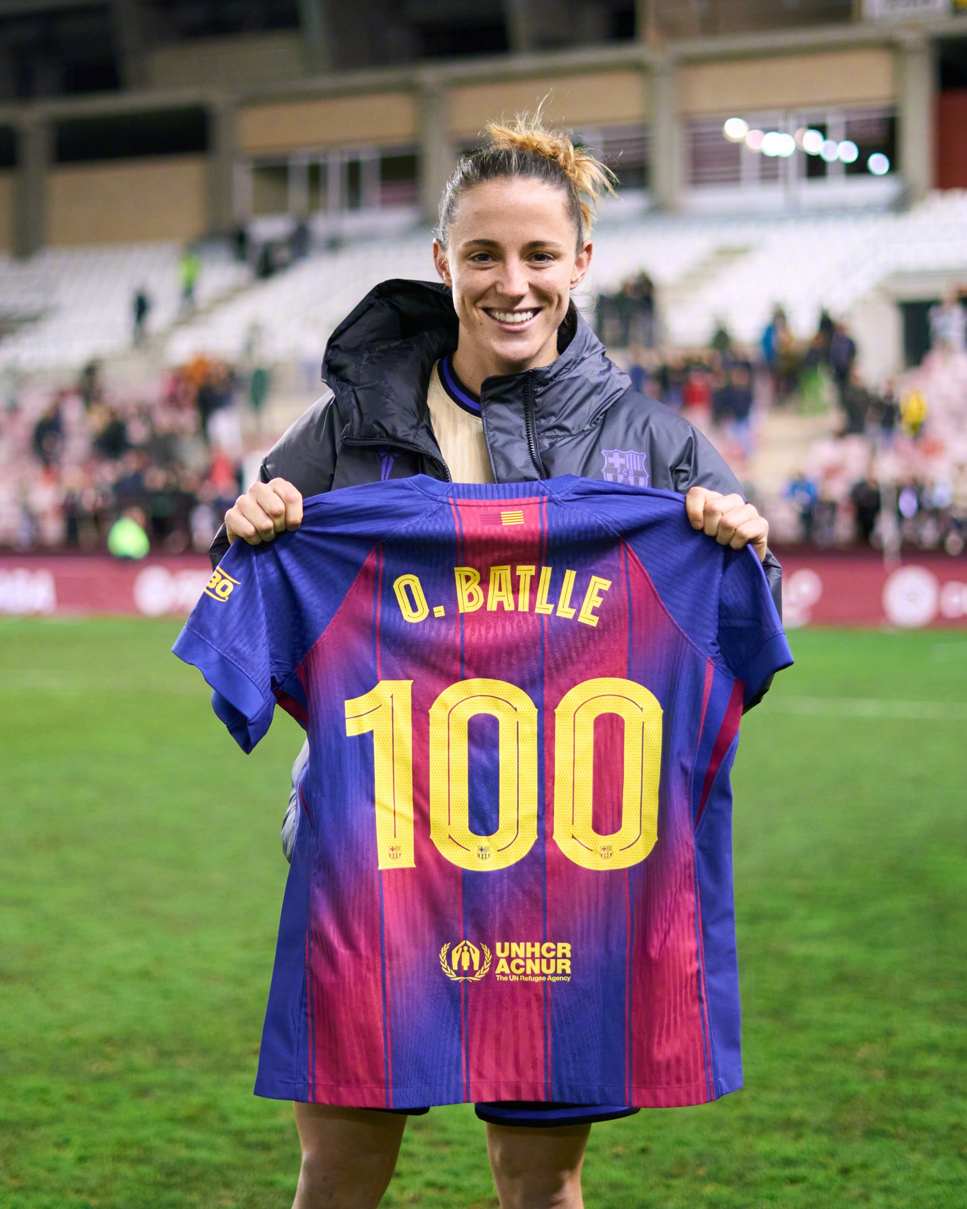 红蓝倩影 💯奥娜的百场比赛纪念，你的笑容比一切都美好❤️💙巴萨 🔴🔵Fo