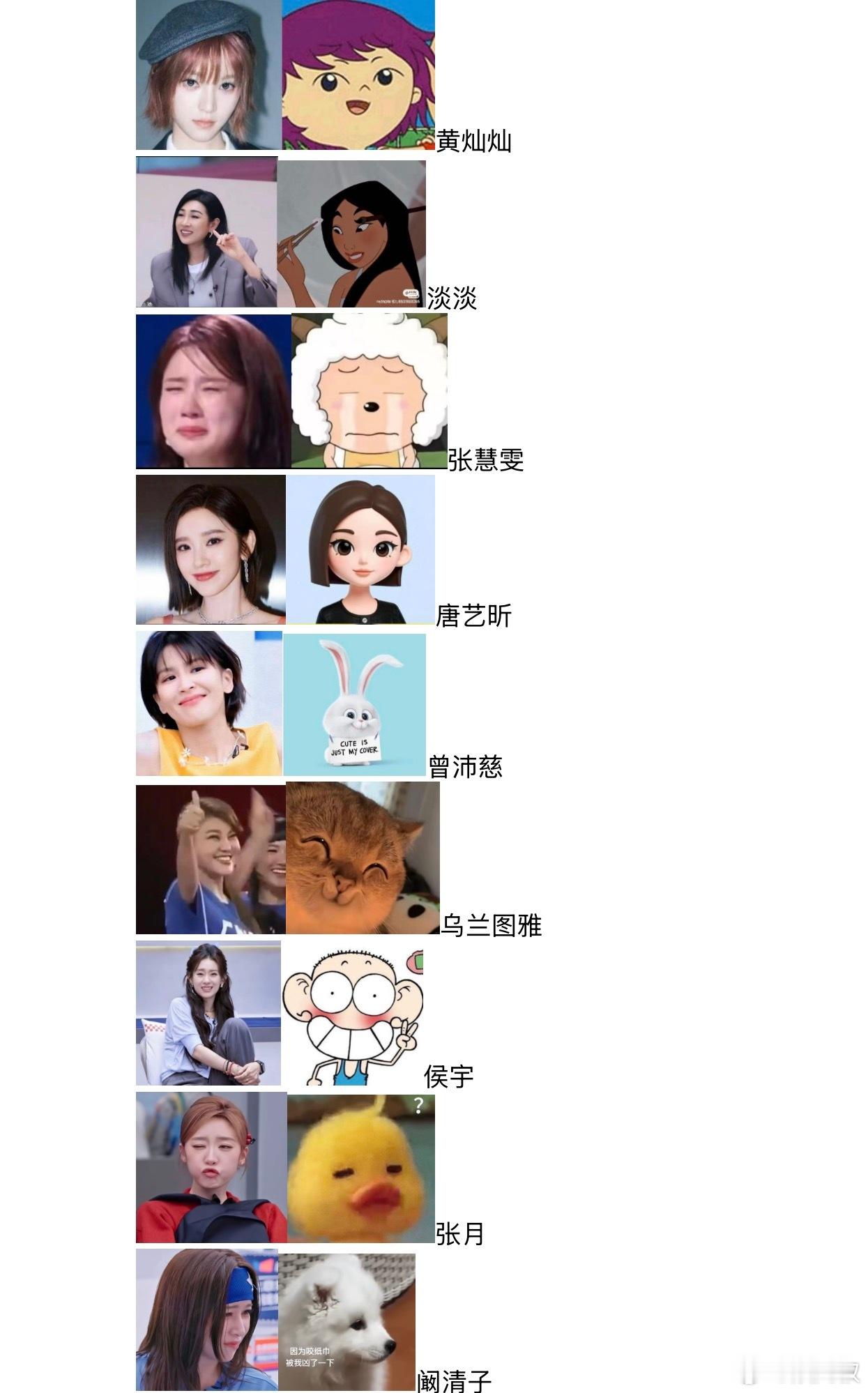 乘风所有姐姐忙一天打开手机天塌了忙完一天点开手机全员变二次元，阚清子精准匹配每位