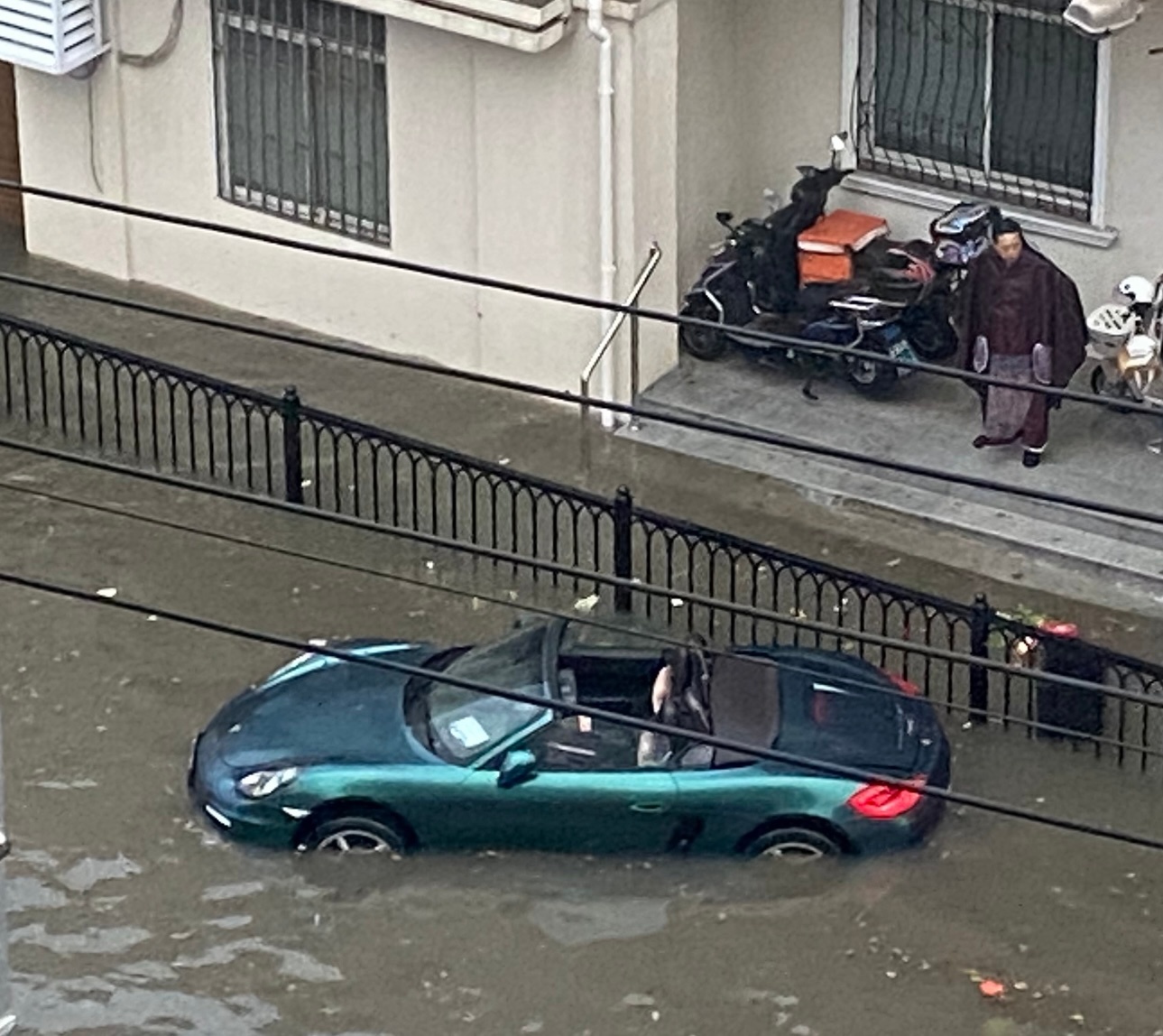 白海豚哎，可惜了车停在路边敞篷控制模块短路，自动开篷…… 