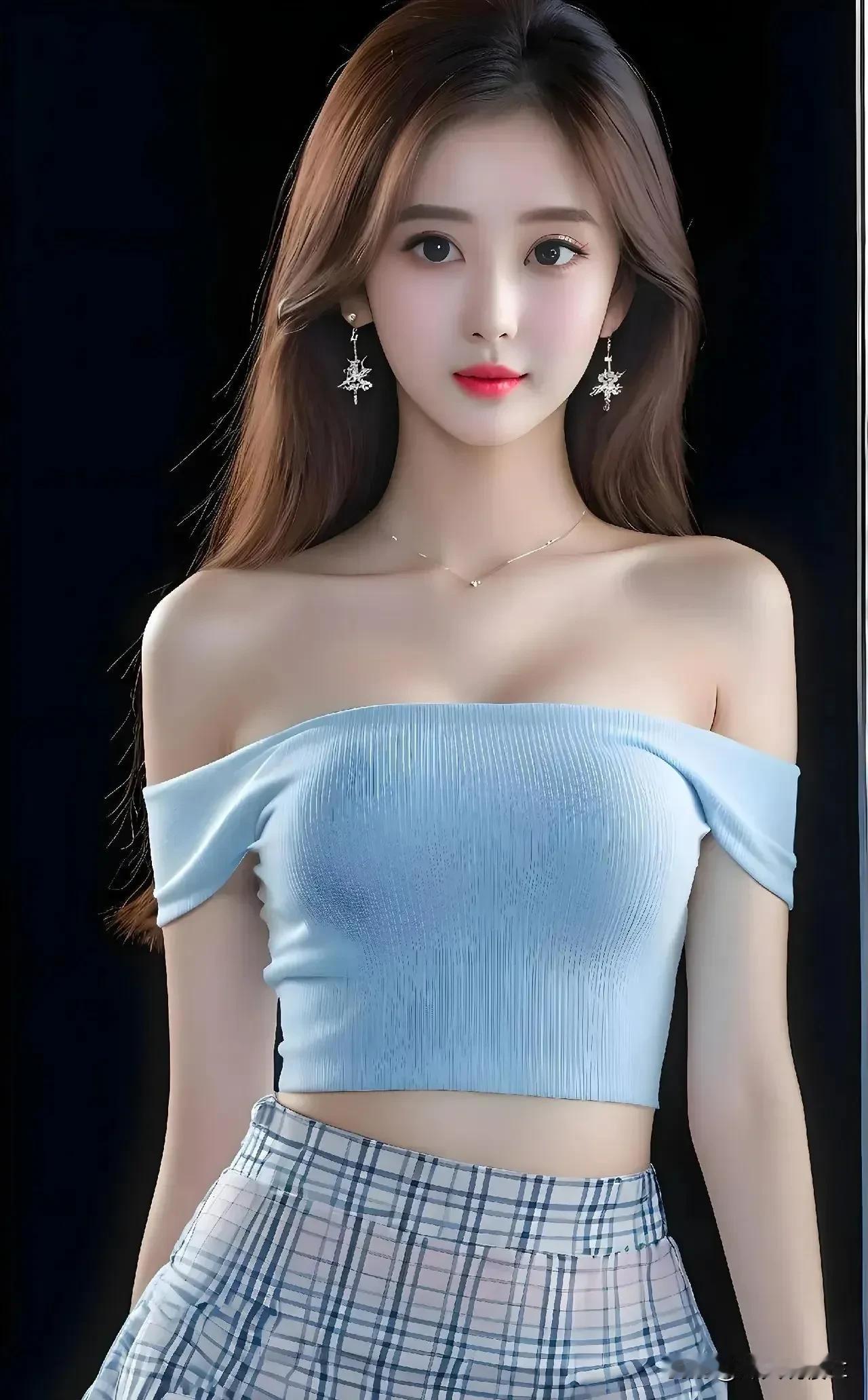 性感露肩，优雅动人。#佳丽图集分享# #高清美人秀照# #热辣美女鉴赏#