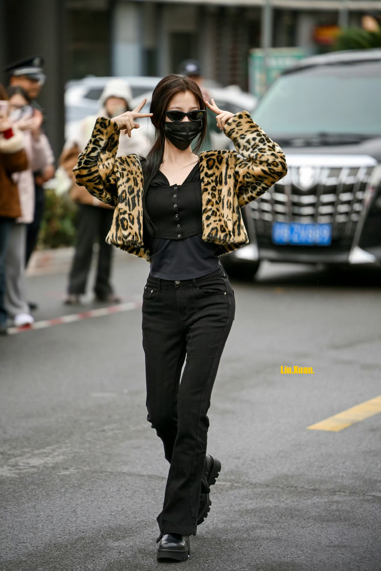 虞书欣豹纹装好辣的欣