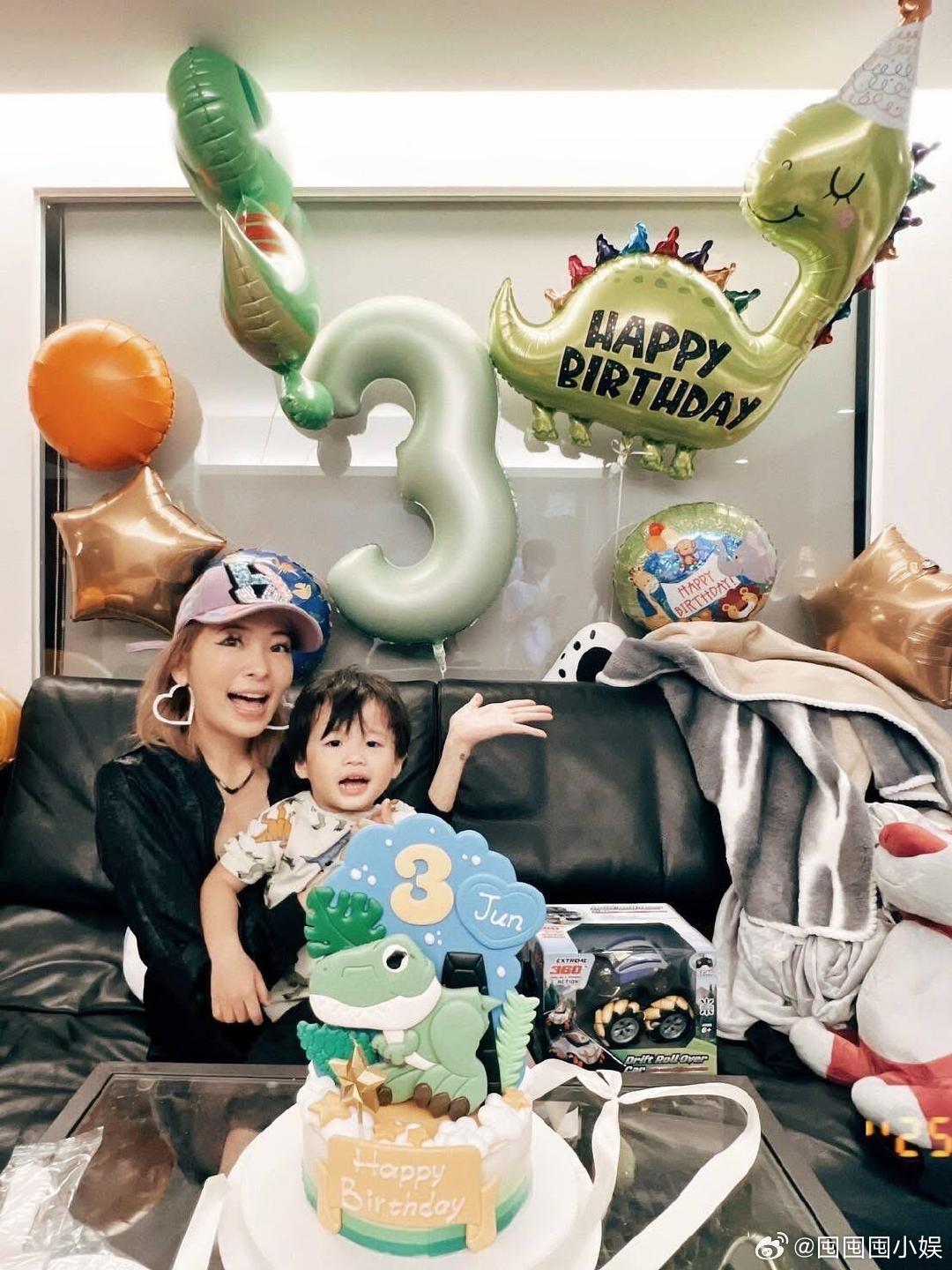 Makiyo为3岁儿子庆生 Makiyo儿子3岁生日派对Makiyo为3岁儿子庆