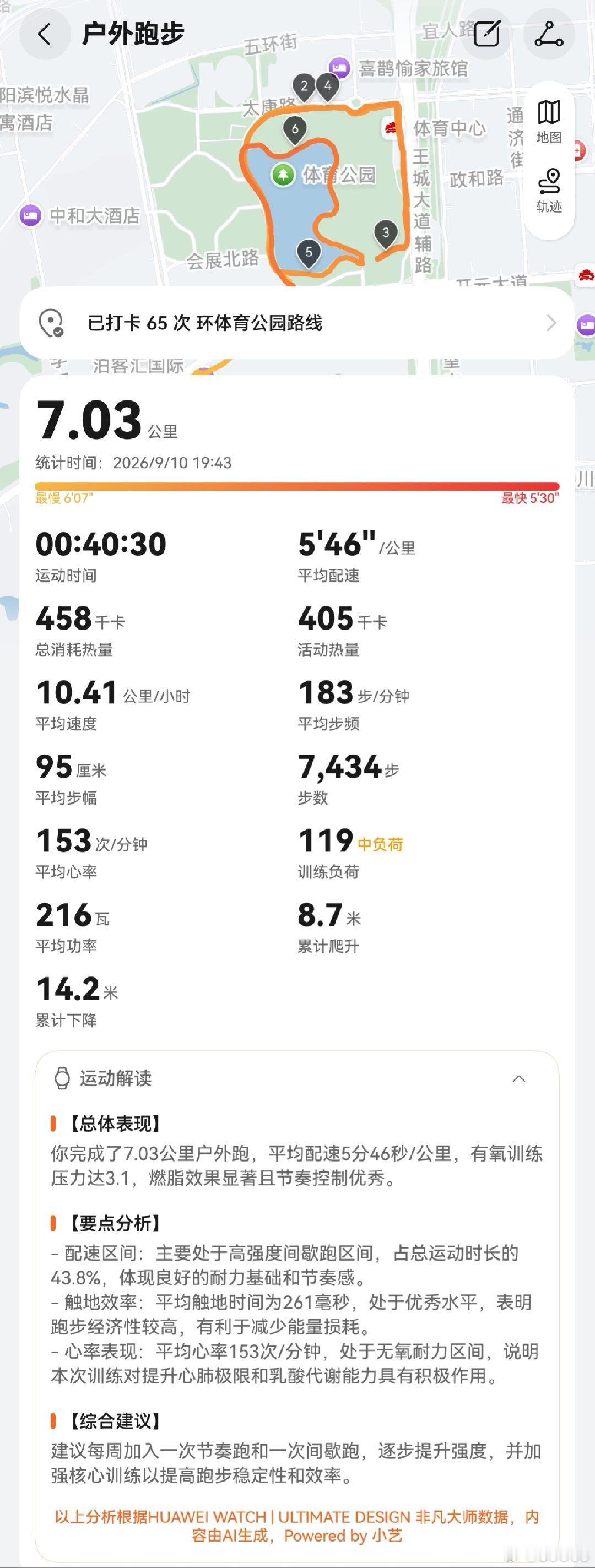 秋天跑步真舒服  ​​​