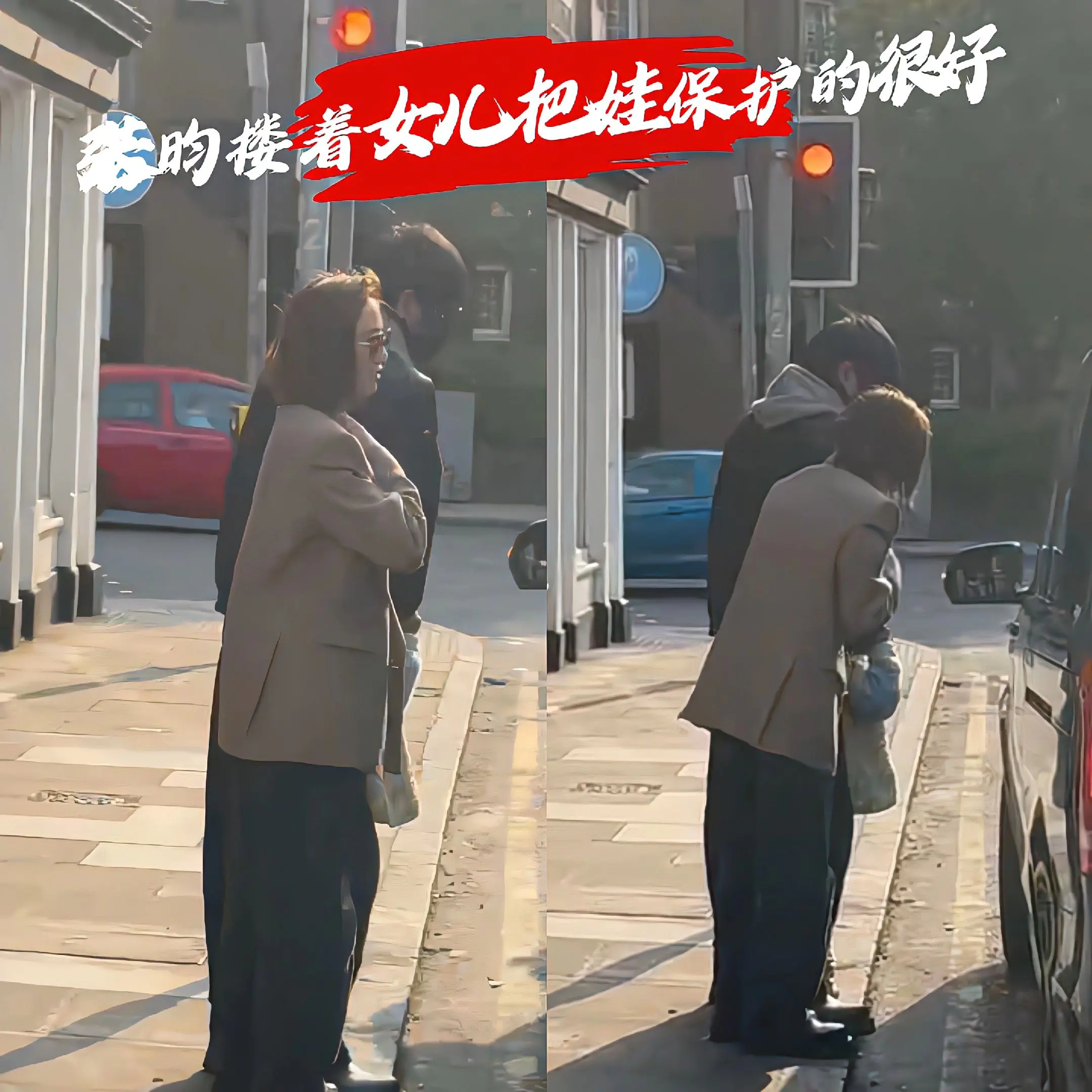 张若昀一家三口吃地锅鸡被偶遇！认出他们的人很多，张若昀搂着女儿怕女儿正...