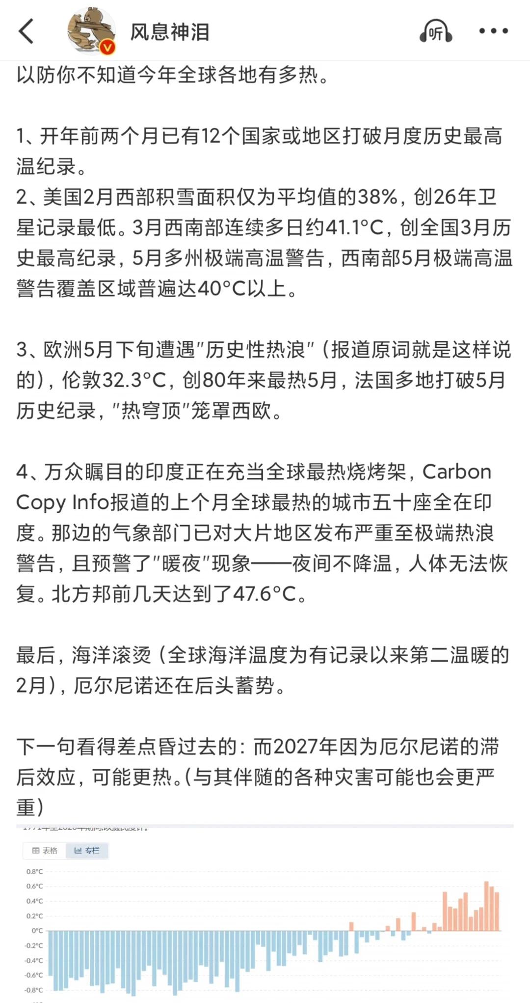 未来高温是常态了吗
如题，要被烤化了，好热，人适应环境的速度跟不上环境变化正反馈