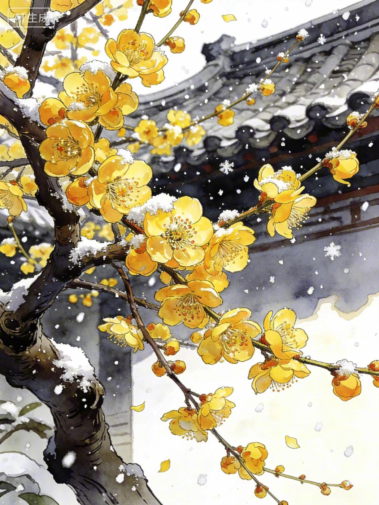 遥知不是雪，唯有暗香来。 