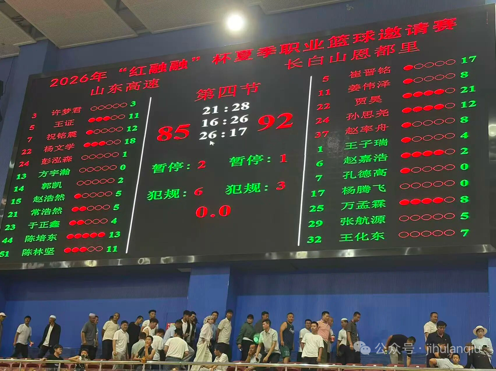 吉林男篮热身赛名单里看到了王子瑞和万孟霖的名字 cba