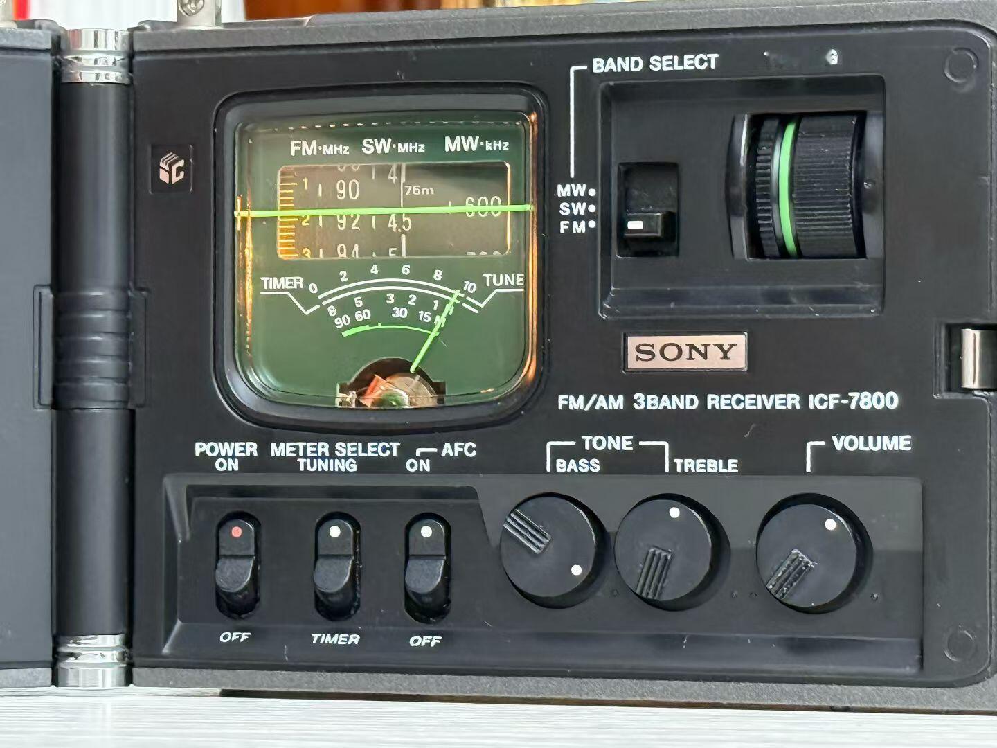 索尼sony icf 7800欧版收音机。[可怜]索尼唯一一台采用场效应晶体管加