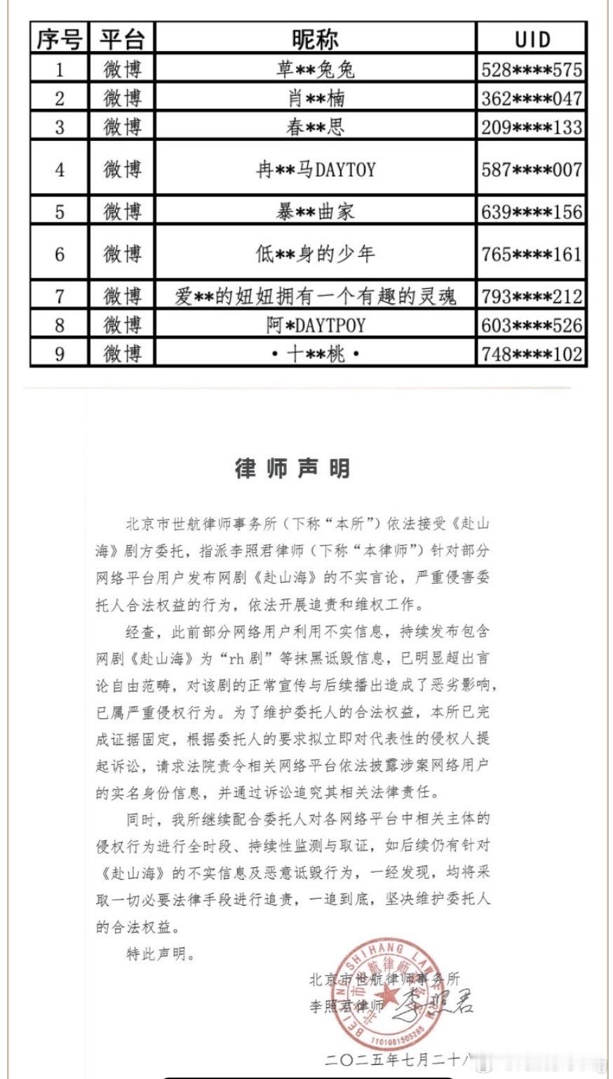 赴山海剧方将起诉肖战粉丝这id也太明显了…不稀奇吧，内娱好多家都告过肖战粉丝吧…