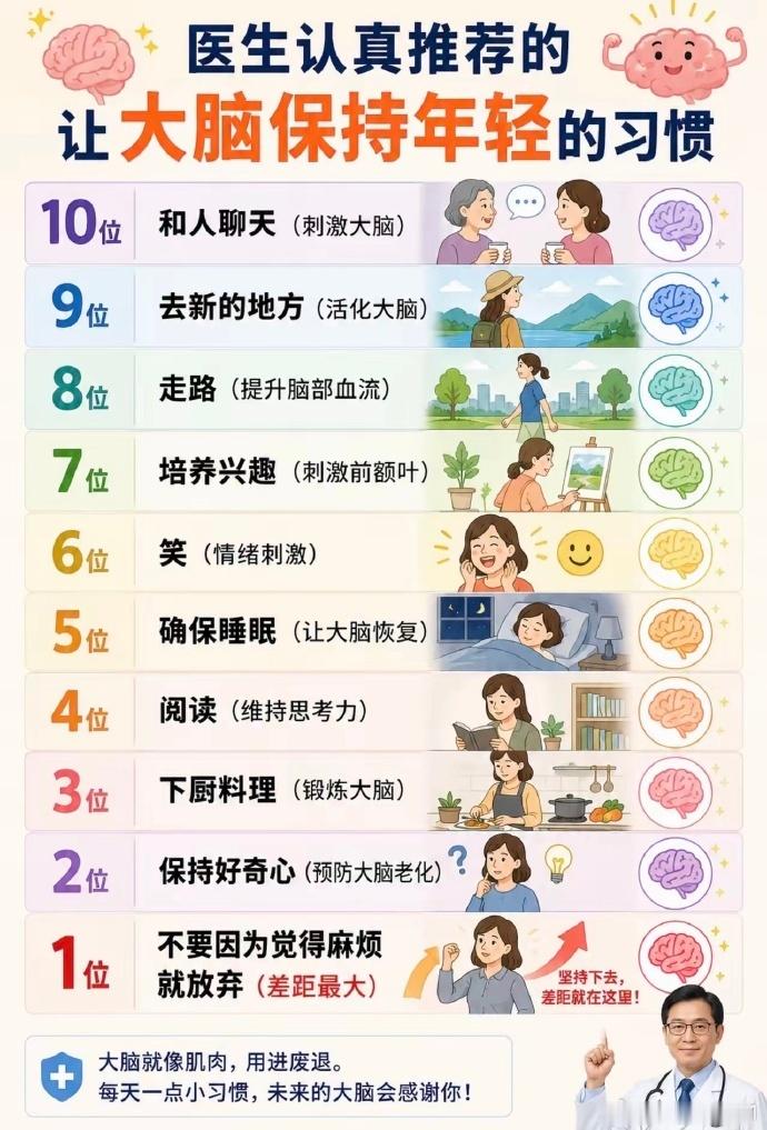 医生认真推荐的让大脑保持年轻的习惯 