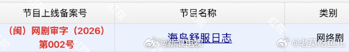 刘昊然、李兰迪《海岛舒服日志》过审下证 