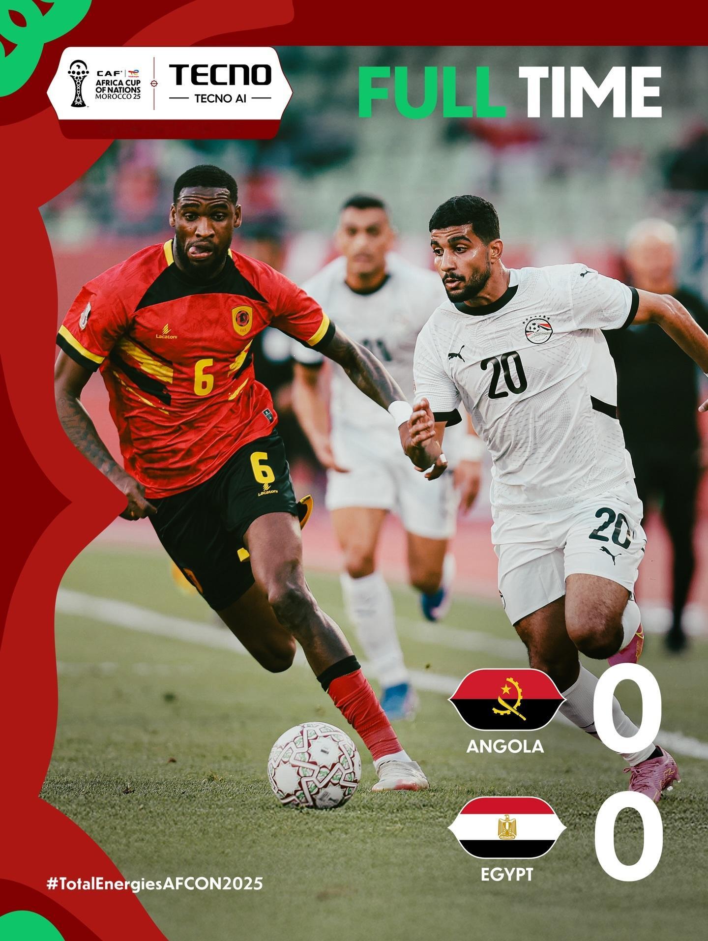 非洲杯 小组赛：安哥拉0：0埃及队。👻🎖️ 安哥拉队中场弗雷迪🇦🇴当选本