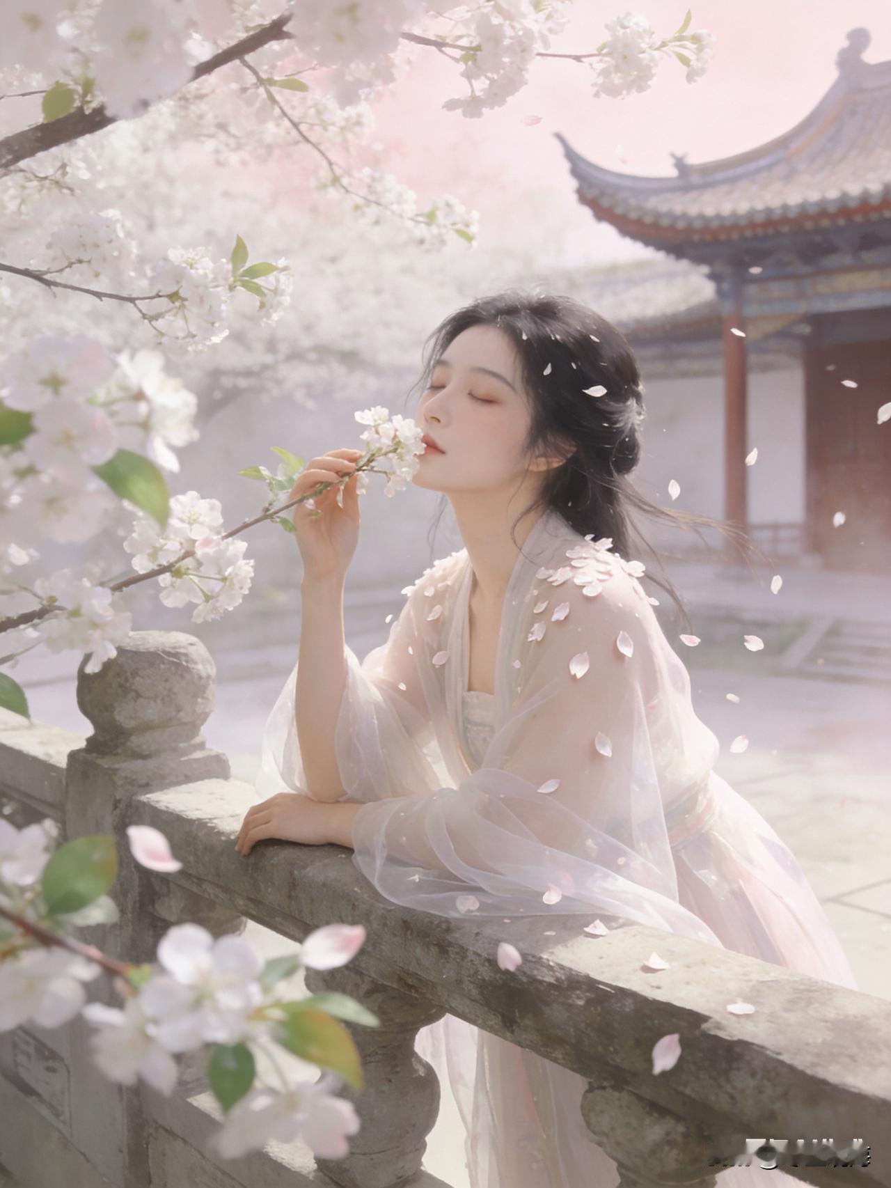 七绝•问李花
醉向清香寻几回，
李花怒放雪成堆。
素颜碎玉心初敞，
花落谁家风自