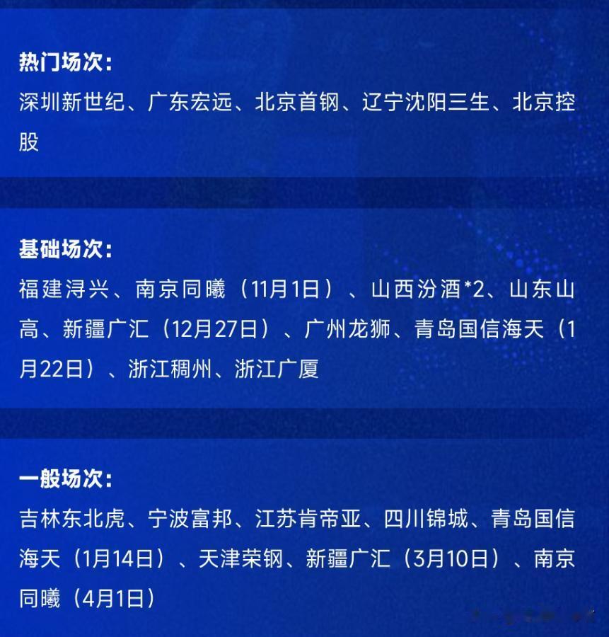 山西男篮被小瞧了！
今天晚上，上海男篮公布新赛季主场套票！在新赛季的23场主场比