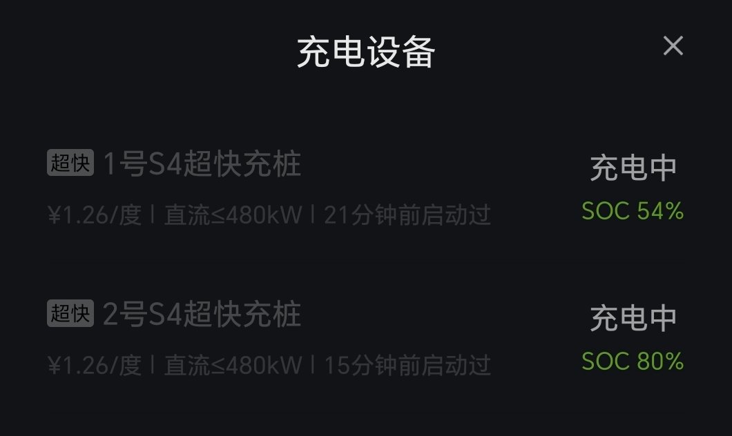 其实不是 5C 超充的车没必要占着超充站…因为我一来你的功率都是被我抢走的，边上